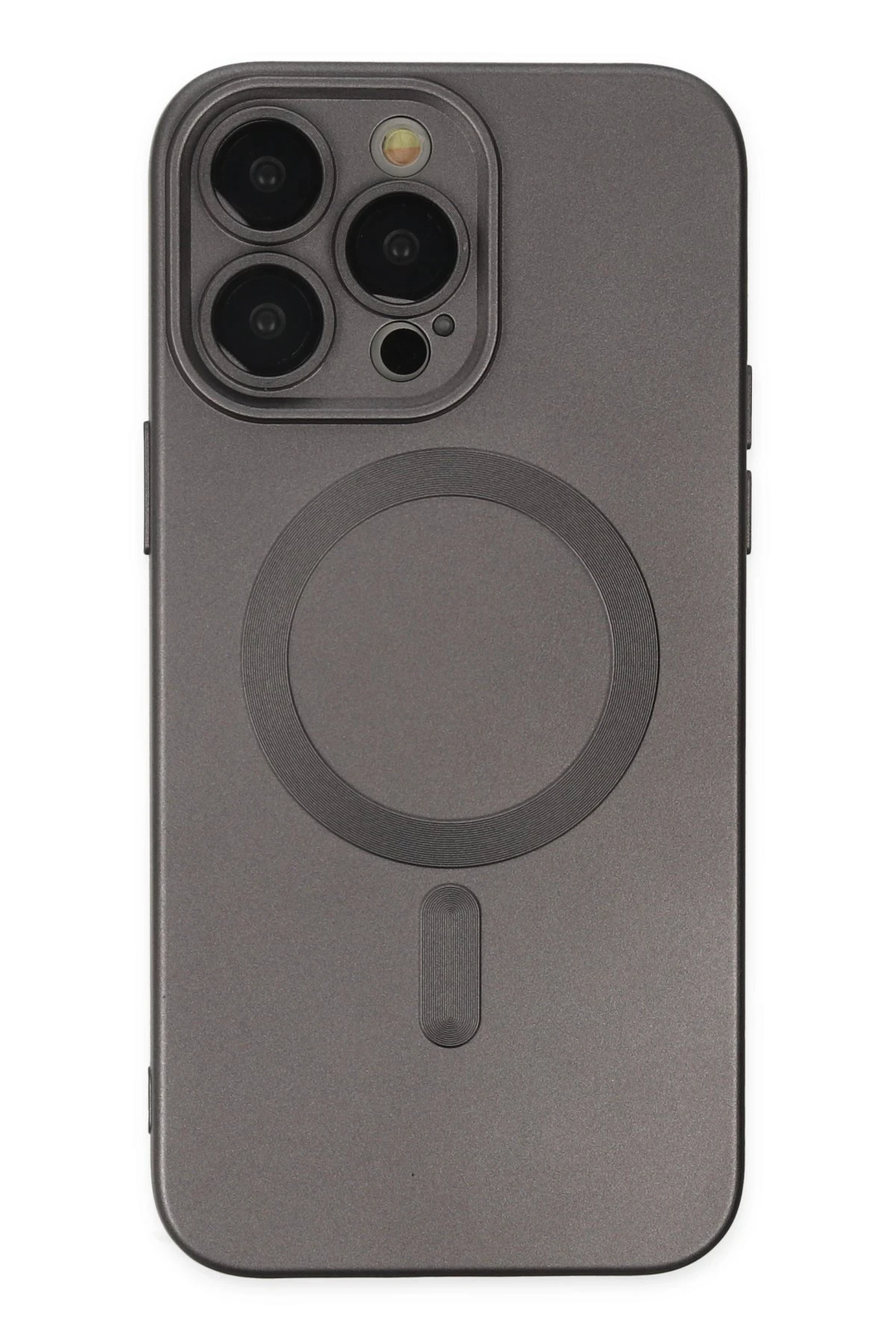 Newface iPhone 14 Pro Kılıf Moshi Lens Magneticsafe Silikon - Füme