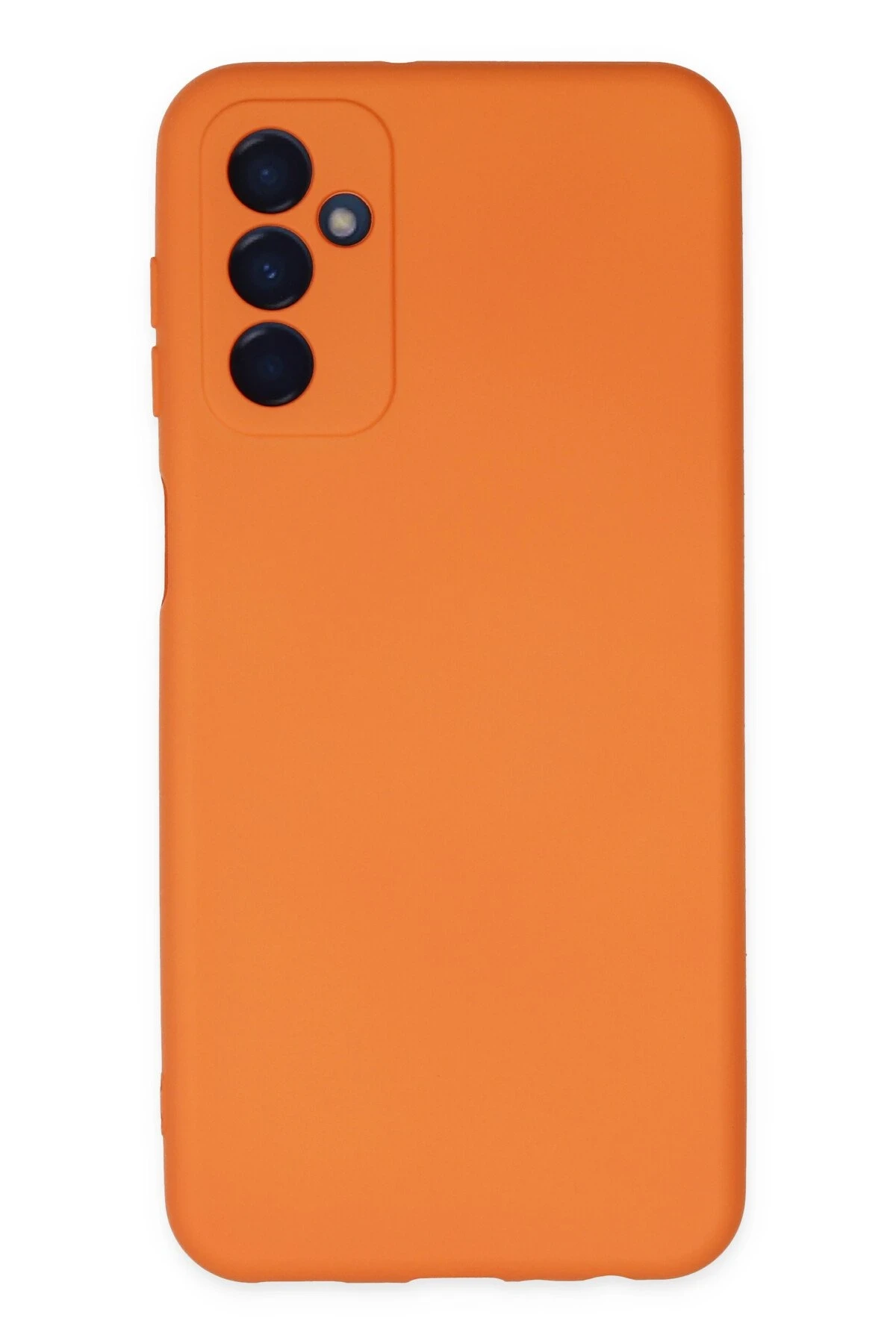 Newface Samsung Galaxy M23 Kılıf Nano içi Kadife Silikon - Turuncu