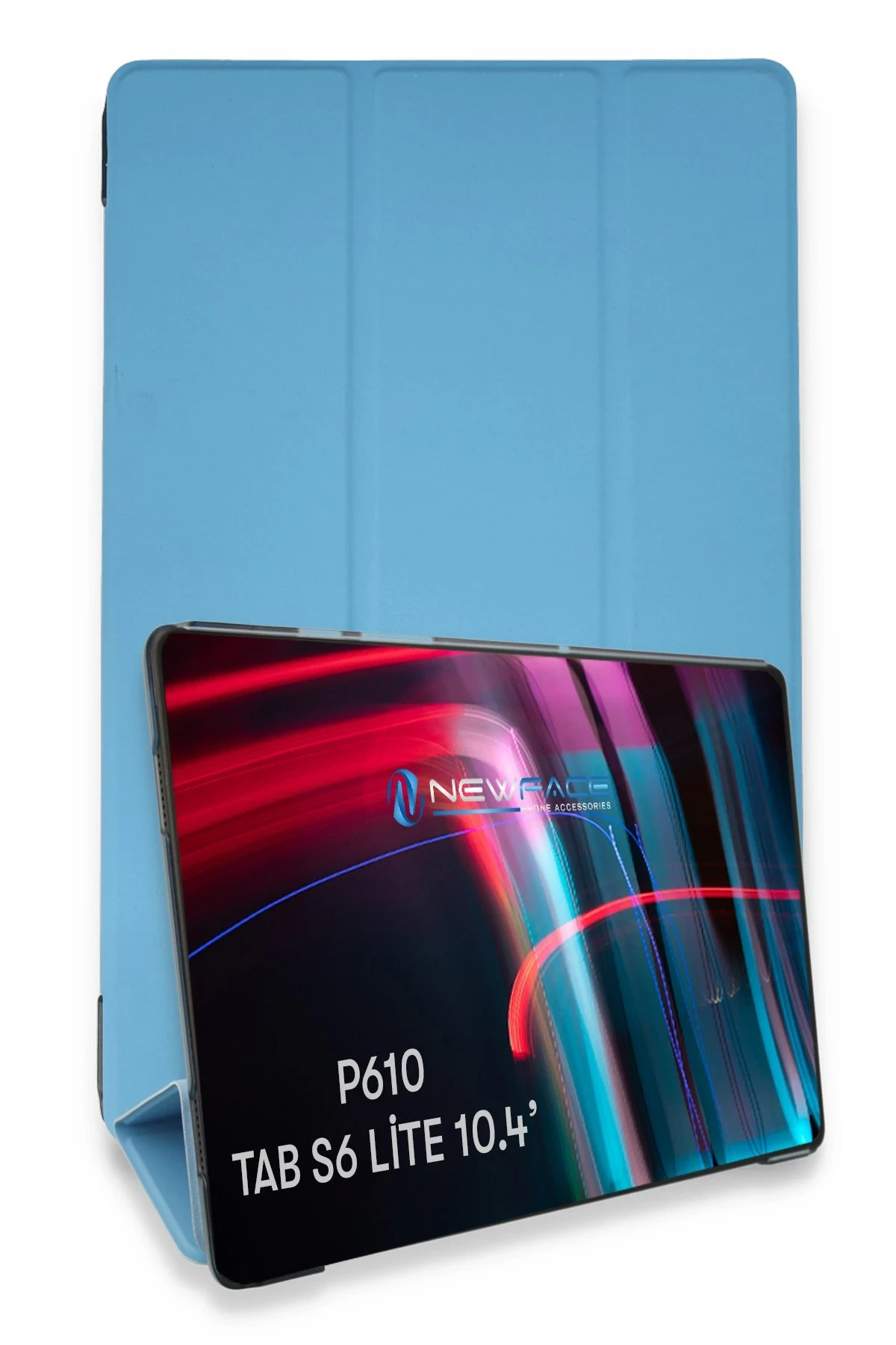 Newface Samsung Galaxy P610 Tab S6 Lite 10.4 Kılıf Tablet Smart Kılıf - Mavi