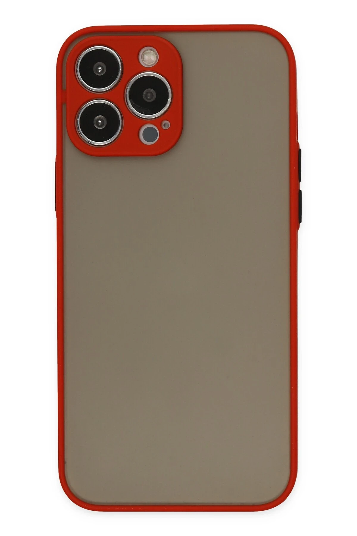 Newface iPhone 13 Pro Max Kılıf Montreal Silikon Kapak - Kırmızı