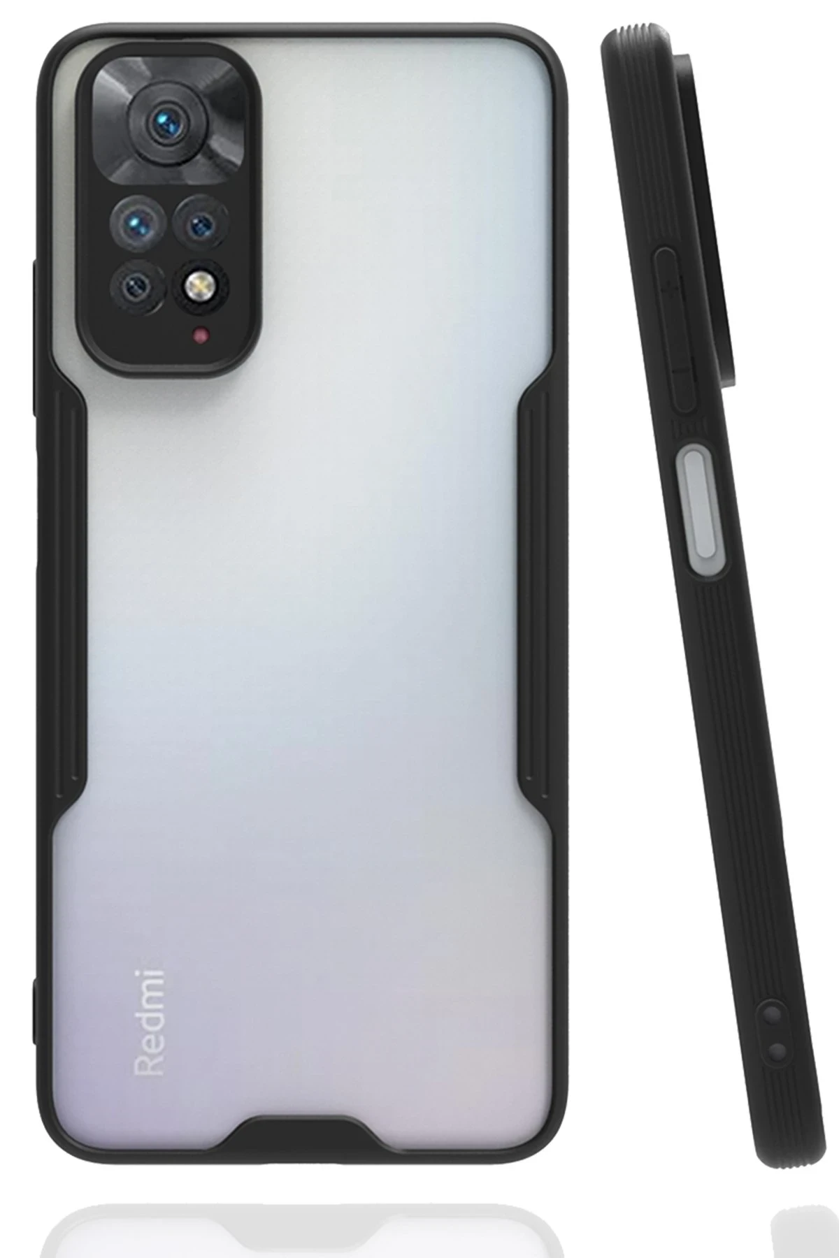 Newface Xiaomi Redmi Note 11 Kılıf Platin Silikon - Siyah