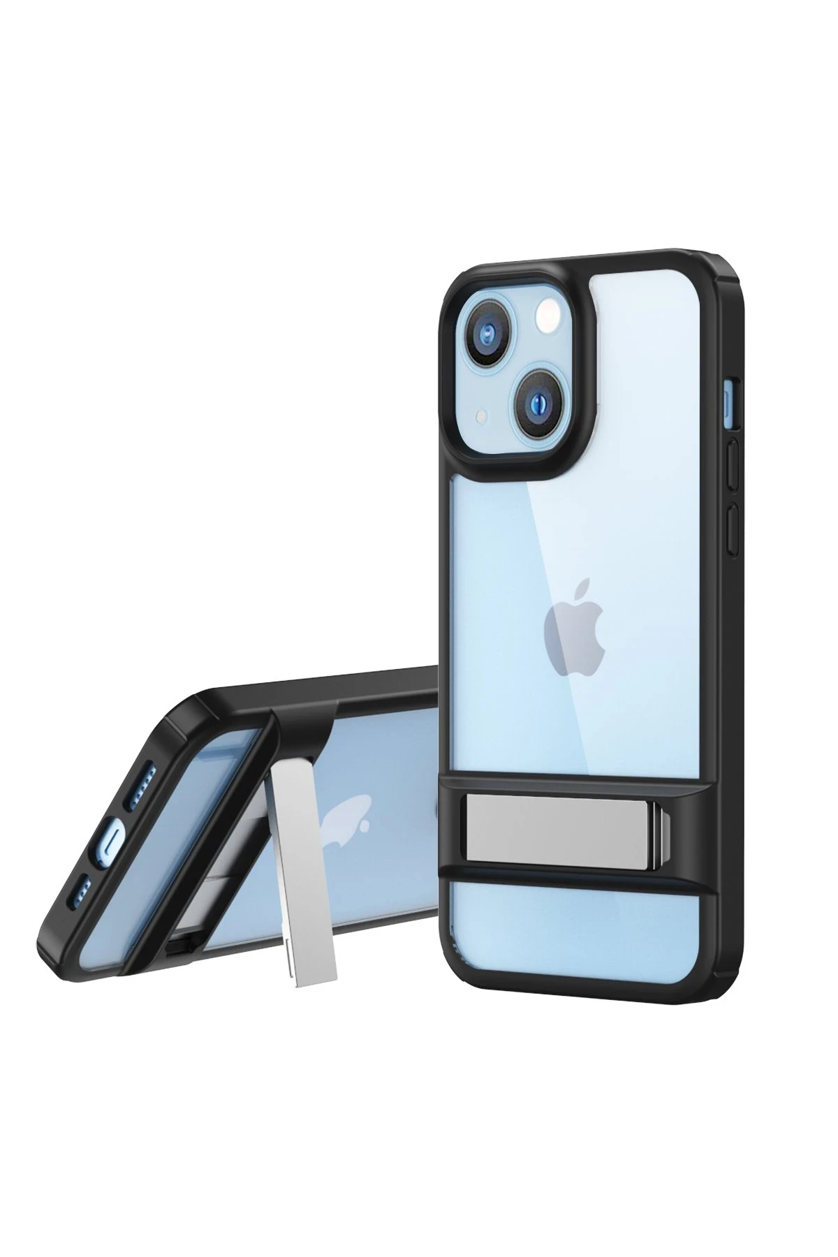 Newface iPhone 14 Plus Kılıf Rolet Stand Kapak - Siyah