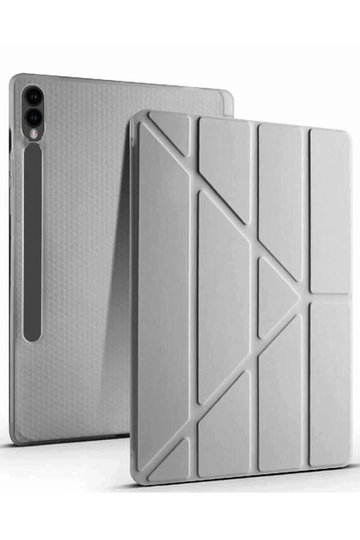 Newface Samsung Galaxy X610 Tab S9 FE Plus 12.4 Kılıf Kalemlikli Mars Tablet Kılıfı - Koyu Gri