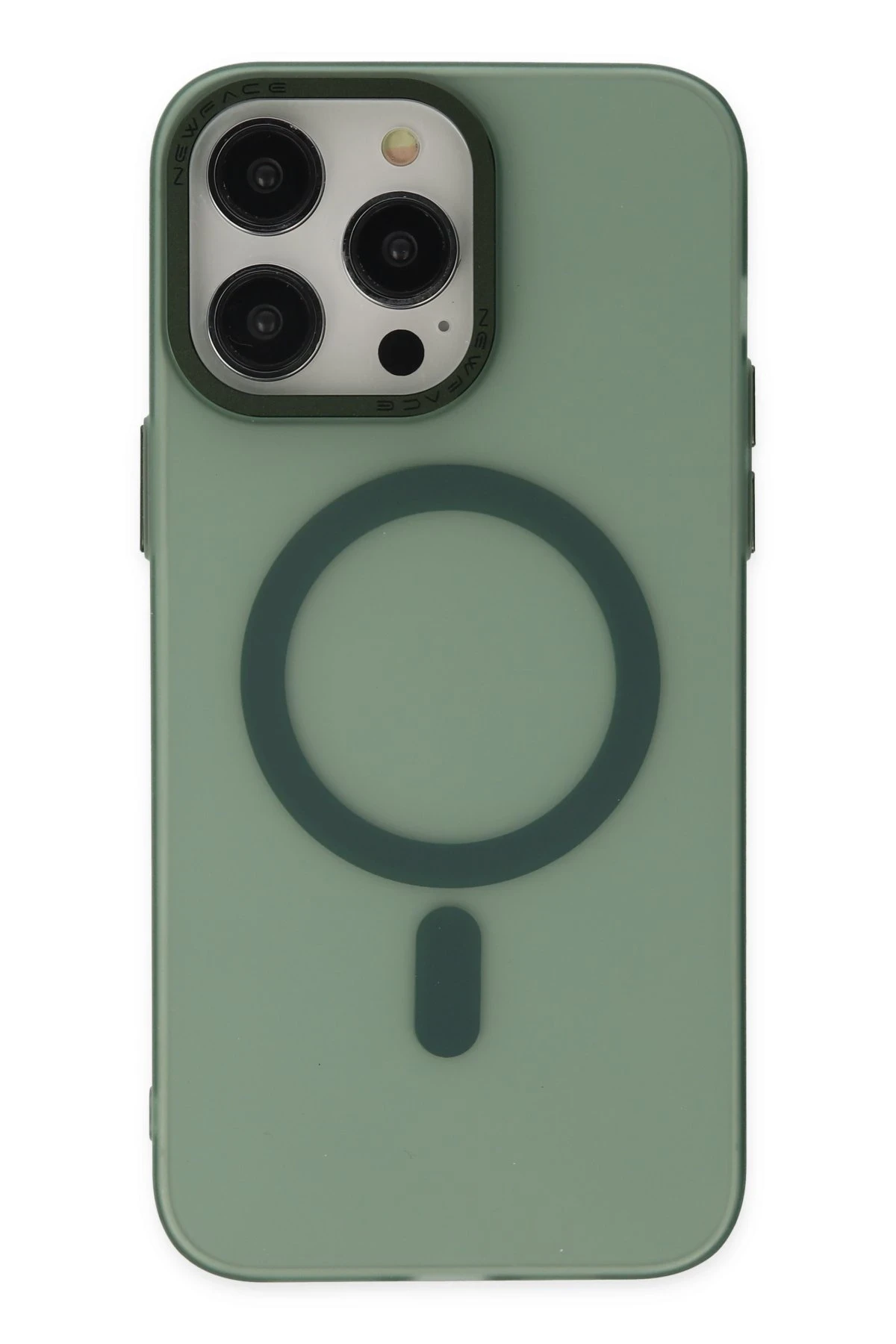 Newface iPhone 14 Pro Kılıf Lodos Magneticsafe Mat Kapak - Köknar Yeşili