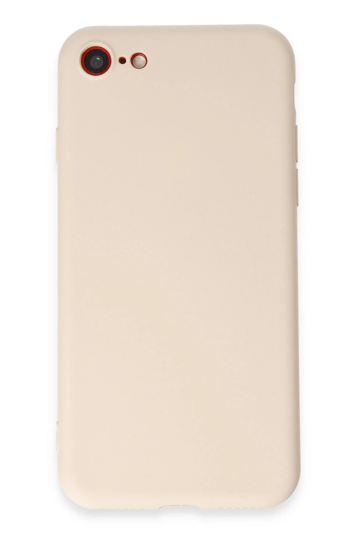 Newface iPhone 7 Kılıf First Silikon - Krem