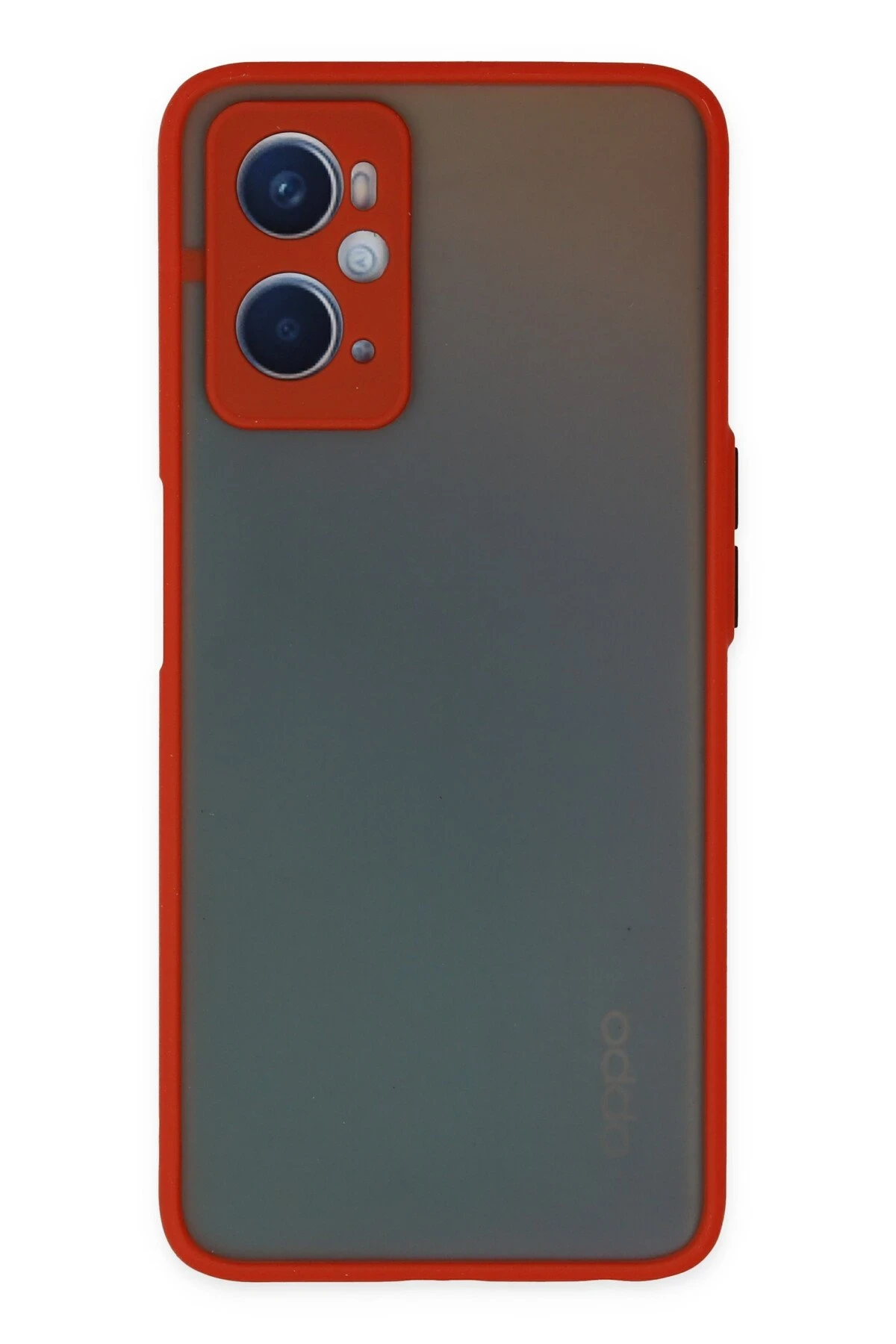 Newface Oppo A96 Kılıf Montreal Silikon Kapak - Kırmızı
