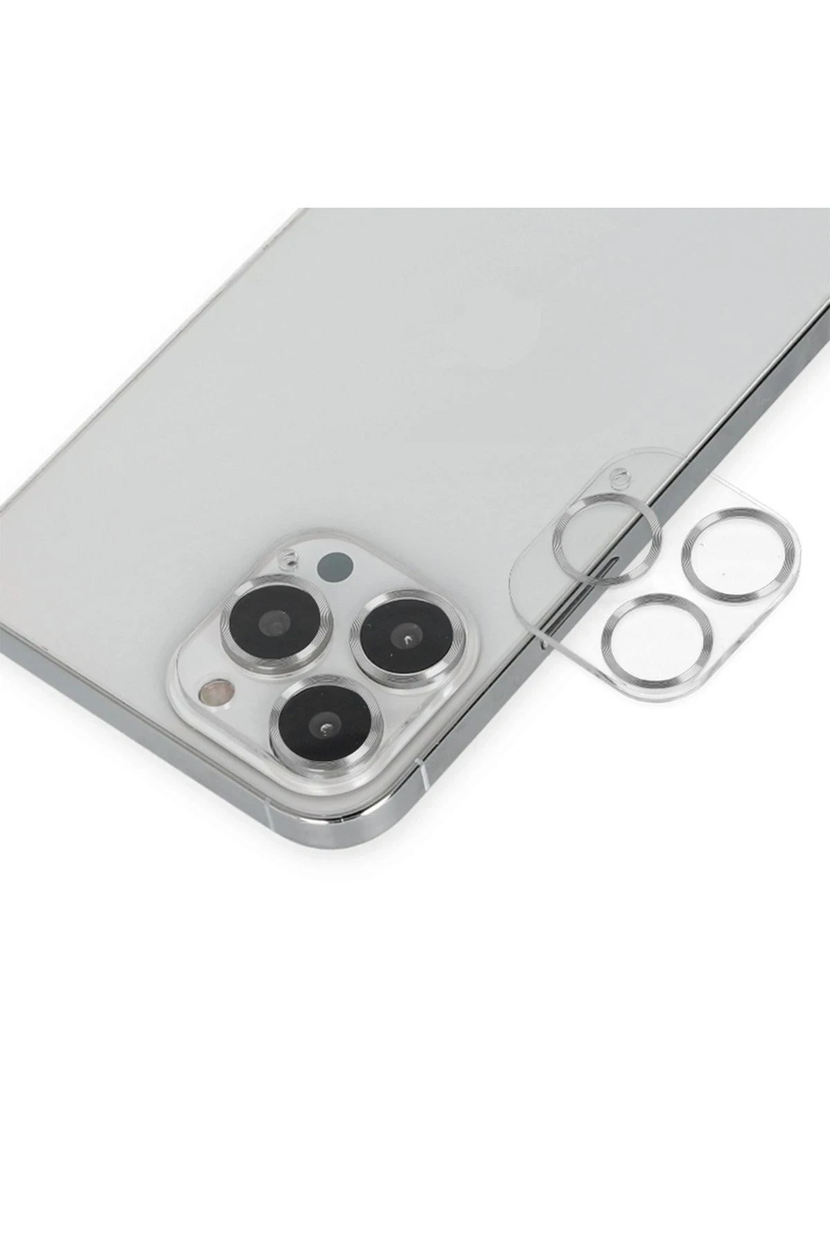 Newface iPhone 14 Pro Max Band Metal Kamera Lens - Gümüş
