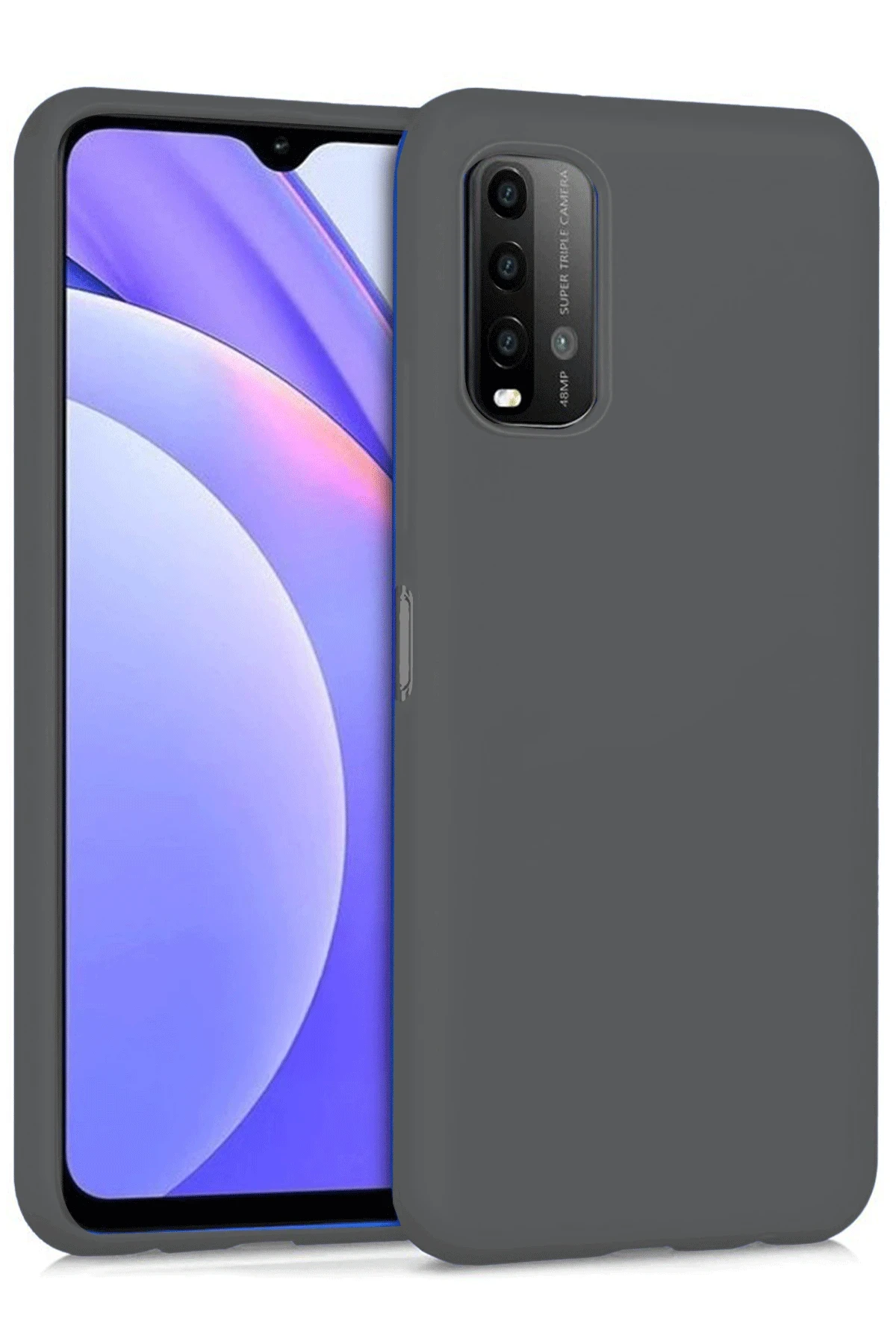 Newface Xiaomi Redmi 9T Kılıf Nano içi Kadife Silikon - Gri