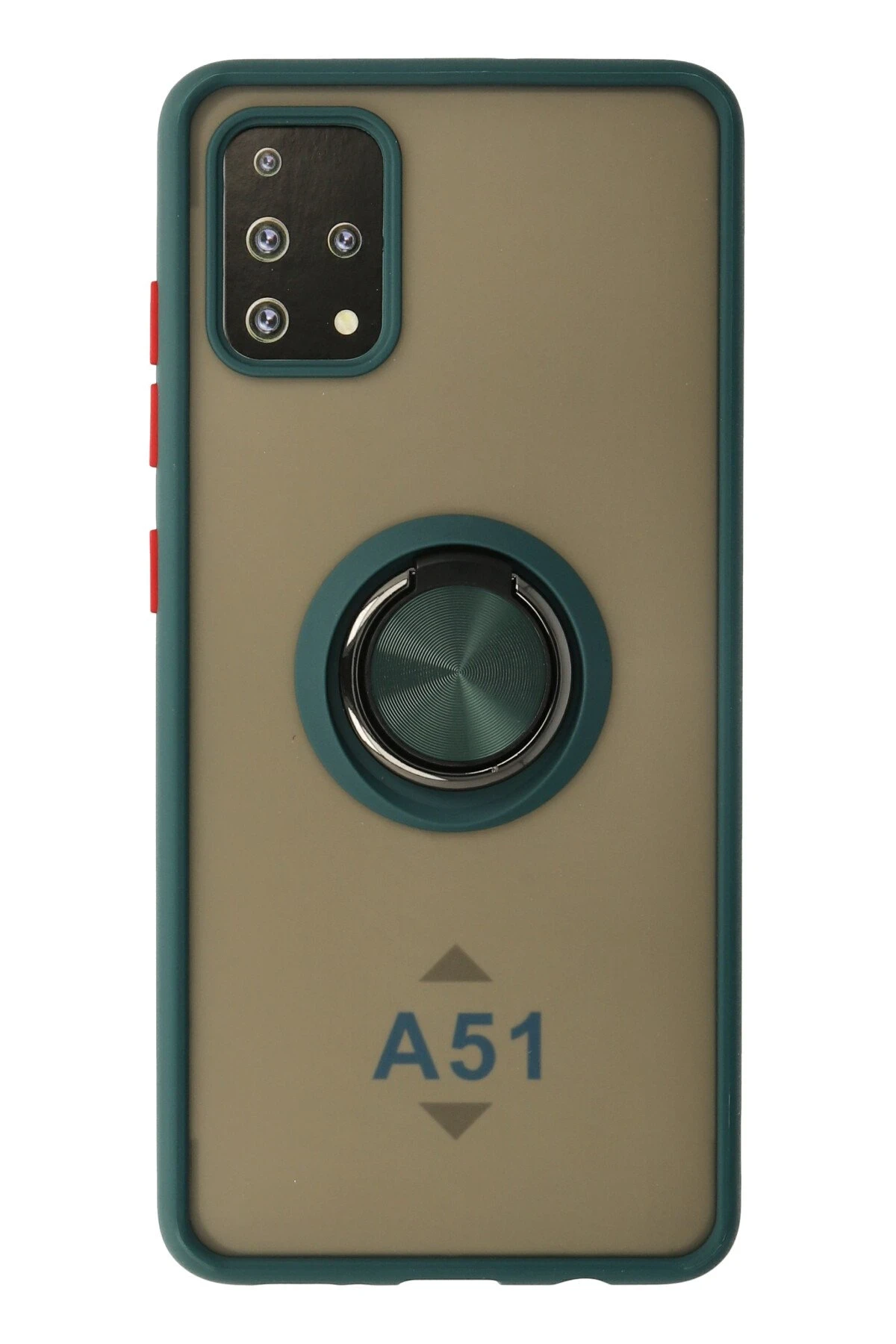 Newface Samsung Galaxy A51 Kılıf Montreal Yüzüklü Silikon Kapak - Yeşil