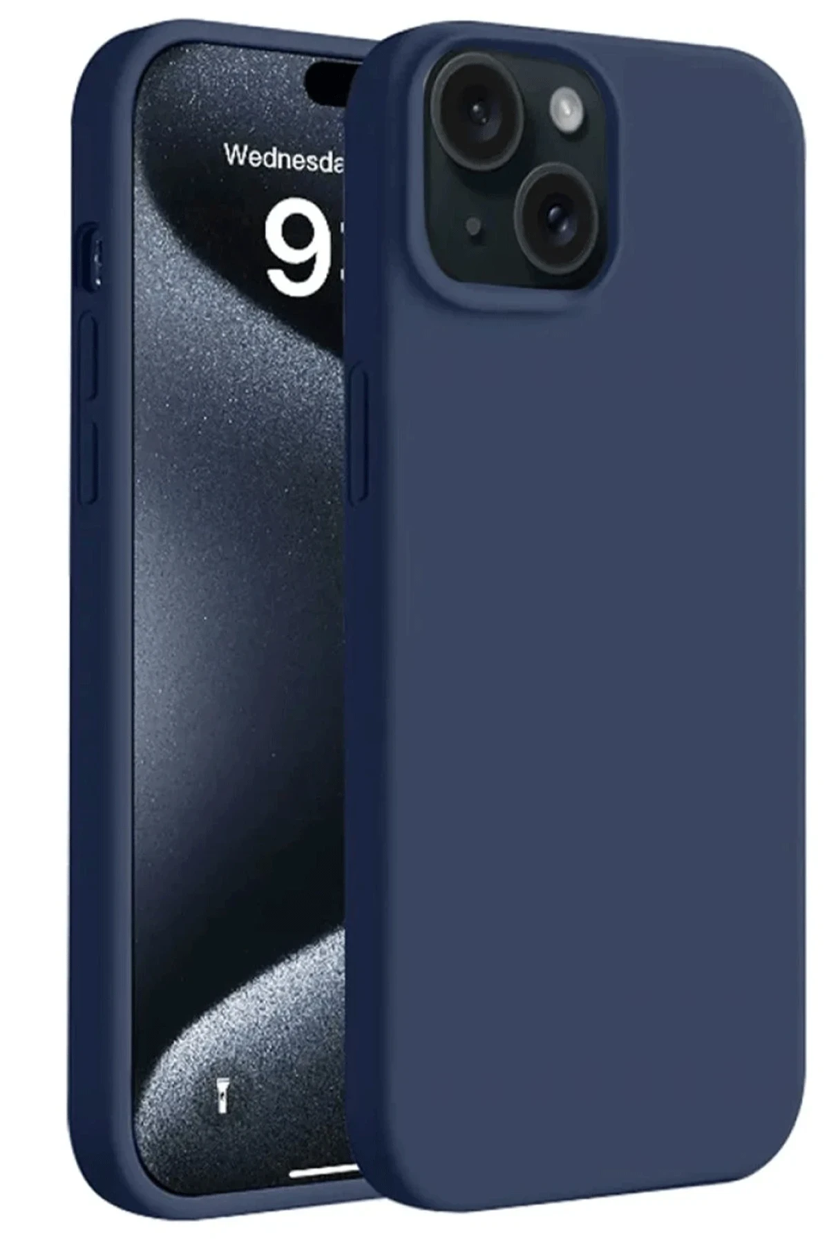 Newface iPhone 15 Kılıf First Silikon - Lacivert