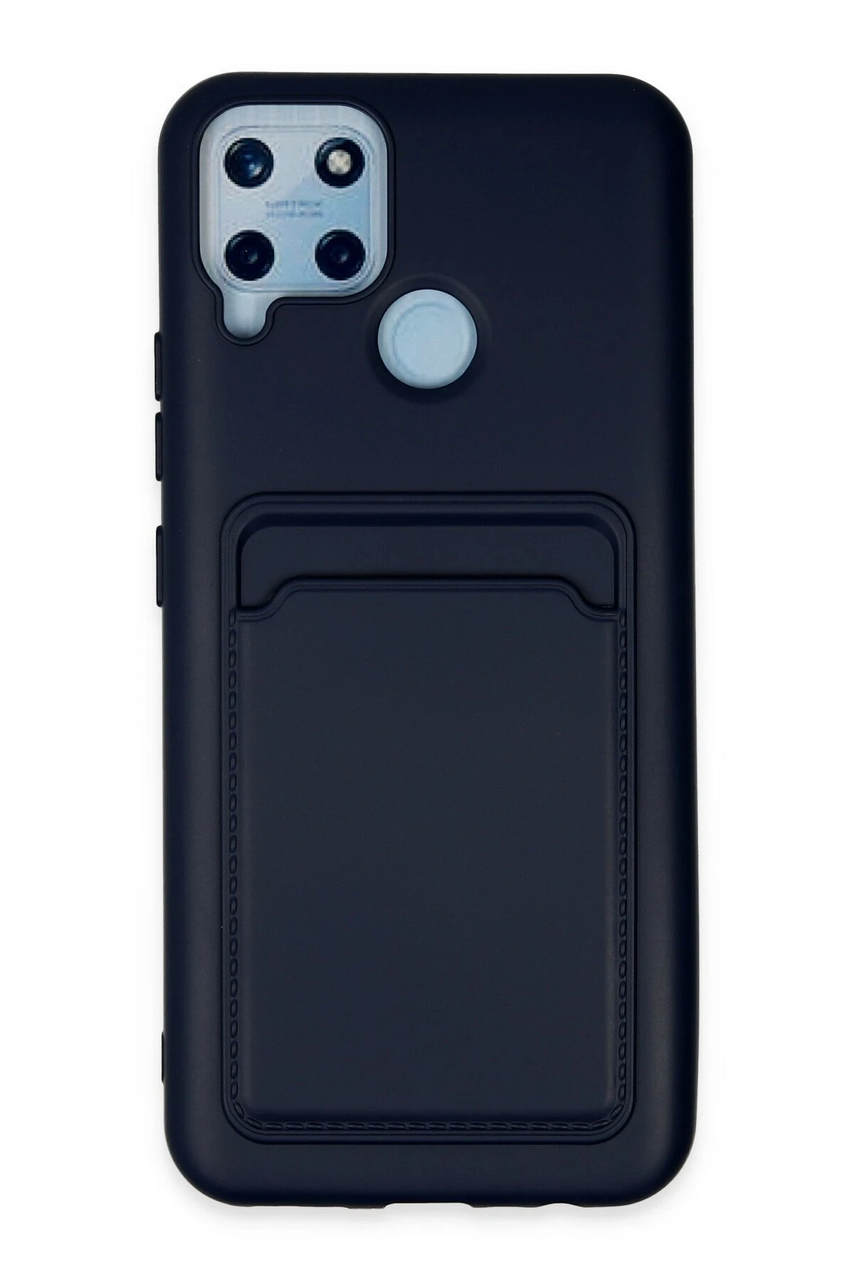 Newface Realme C25 Kılıf Kelvin Kartvizitli Silikon - Lacivert
