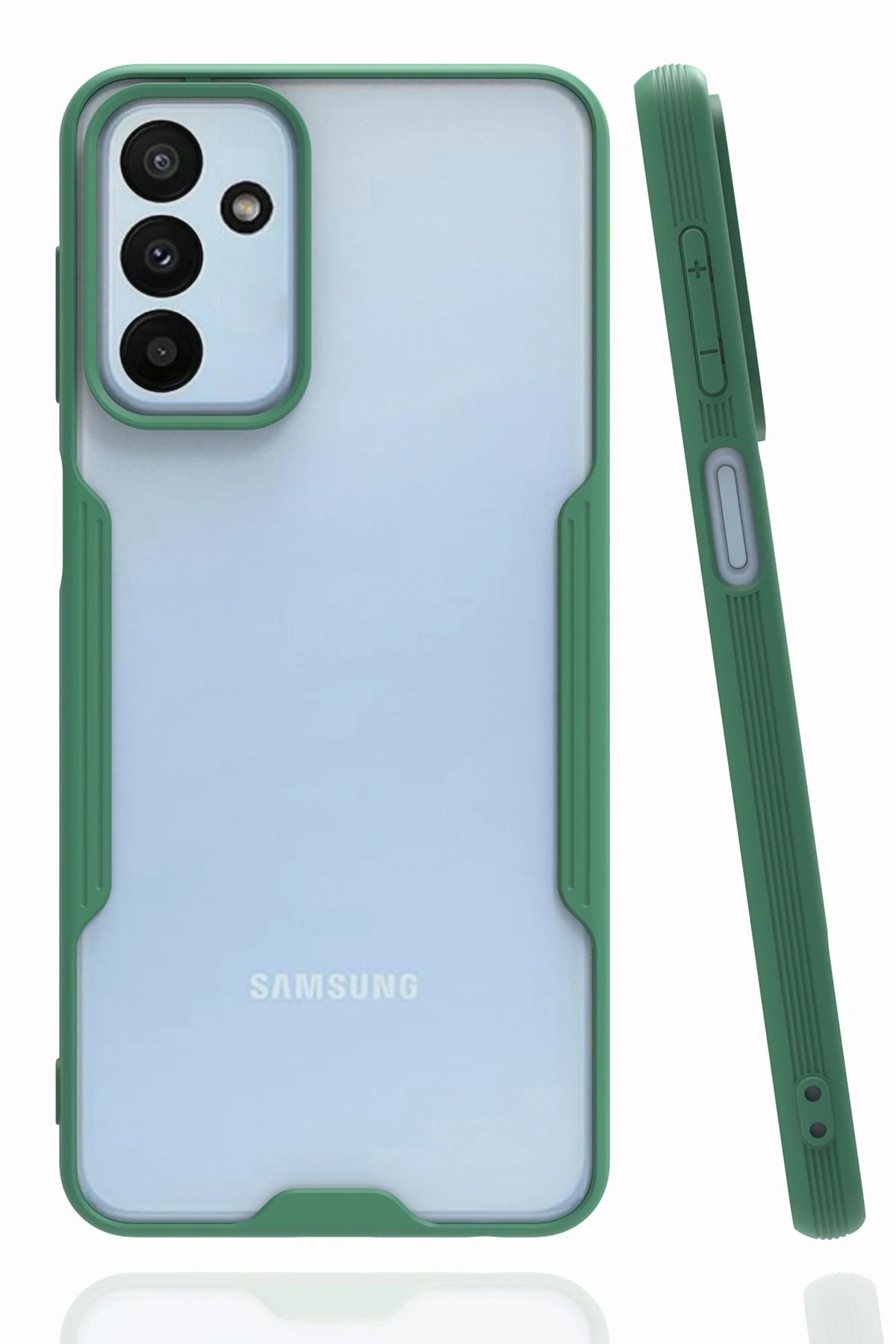 Newface Samsung Galaxy M23 Kılıf Platin Silikon - Yeşil