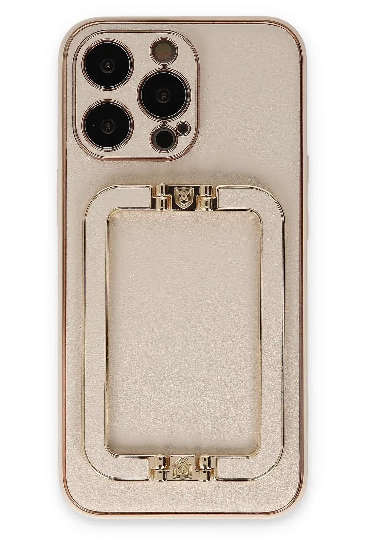 Newface iPhone 13 Pro Kılıf Coco Elit Kapak - Gold