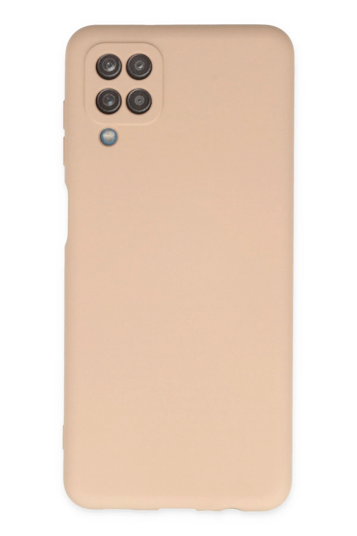 Newface Samsung Galaxy A12 Kılıf Nano içi Kadife Silikon - Pudra