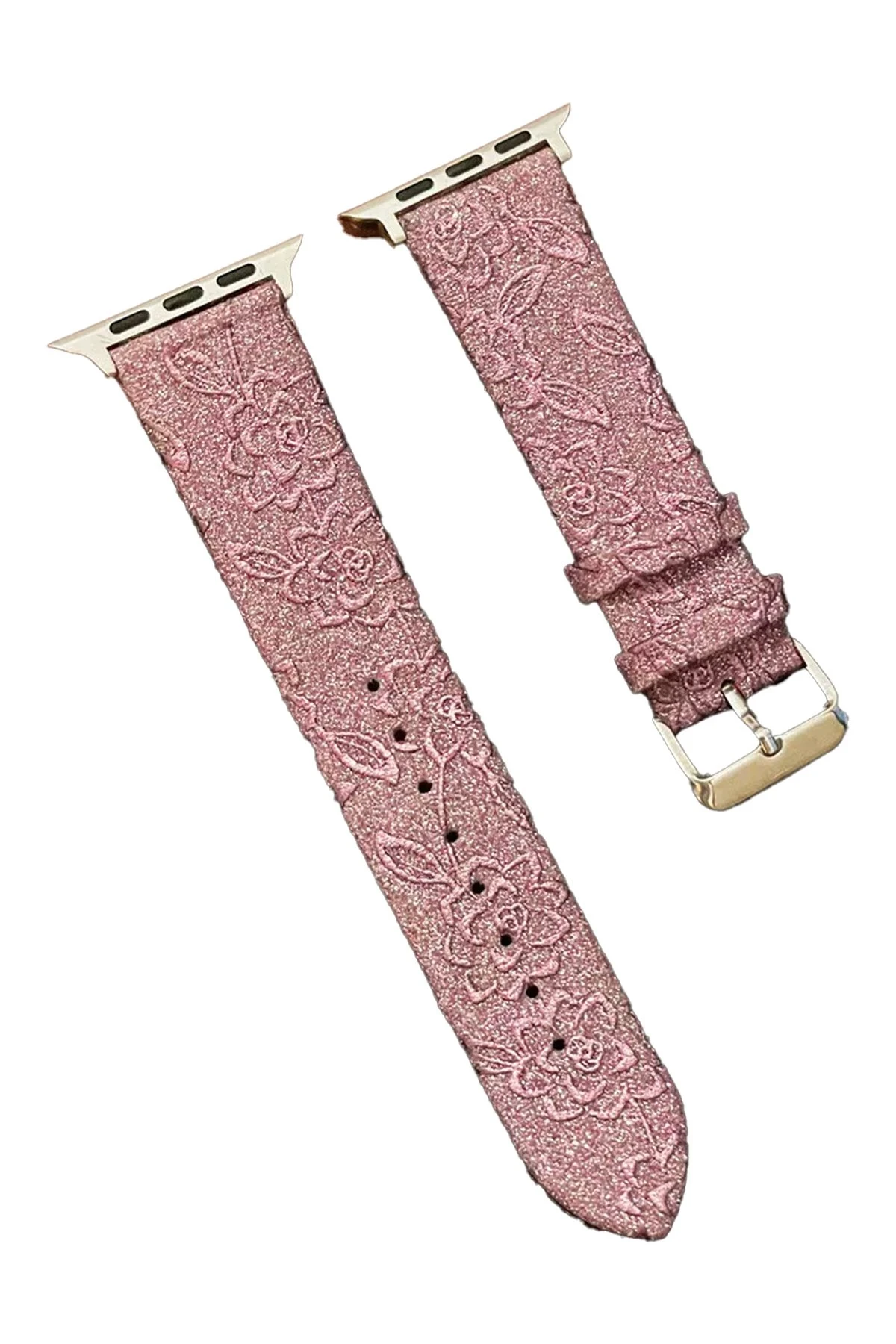 Newface Apple Watch 38mm Creeper Desenli Kordon - Rose Gold