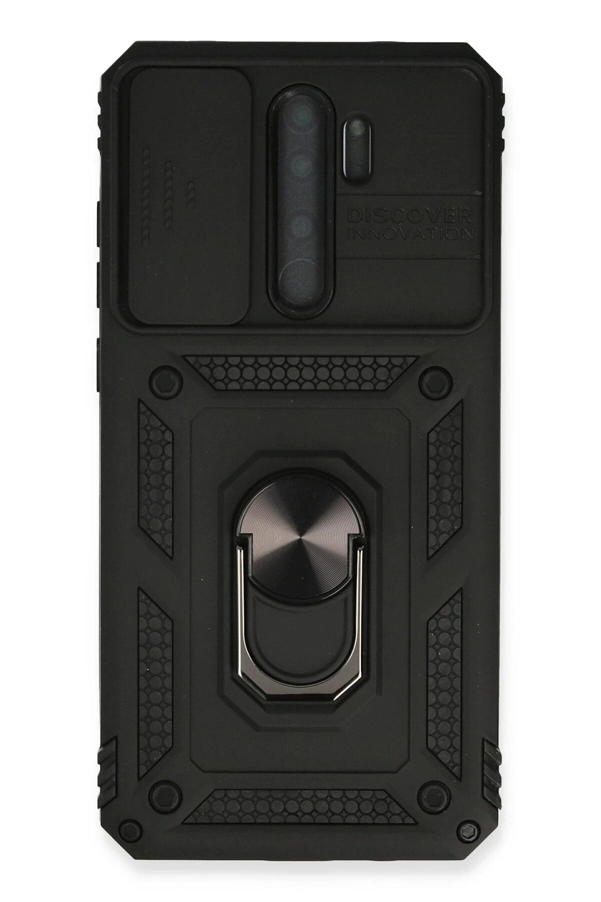 Newface Xiaomi Redmi Note 8 Pro Kılıf Pars Lens Yüzüklü Silikon - Siyah