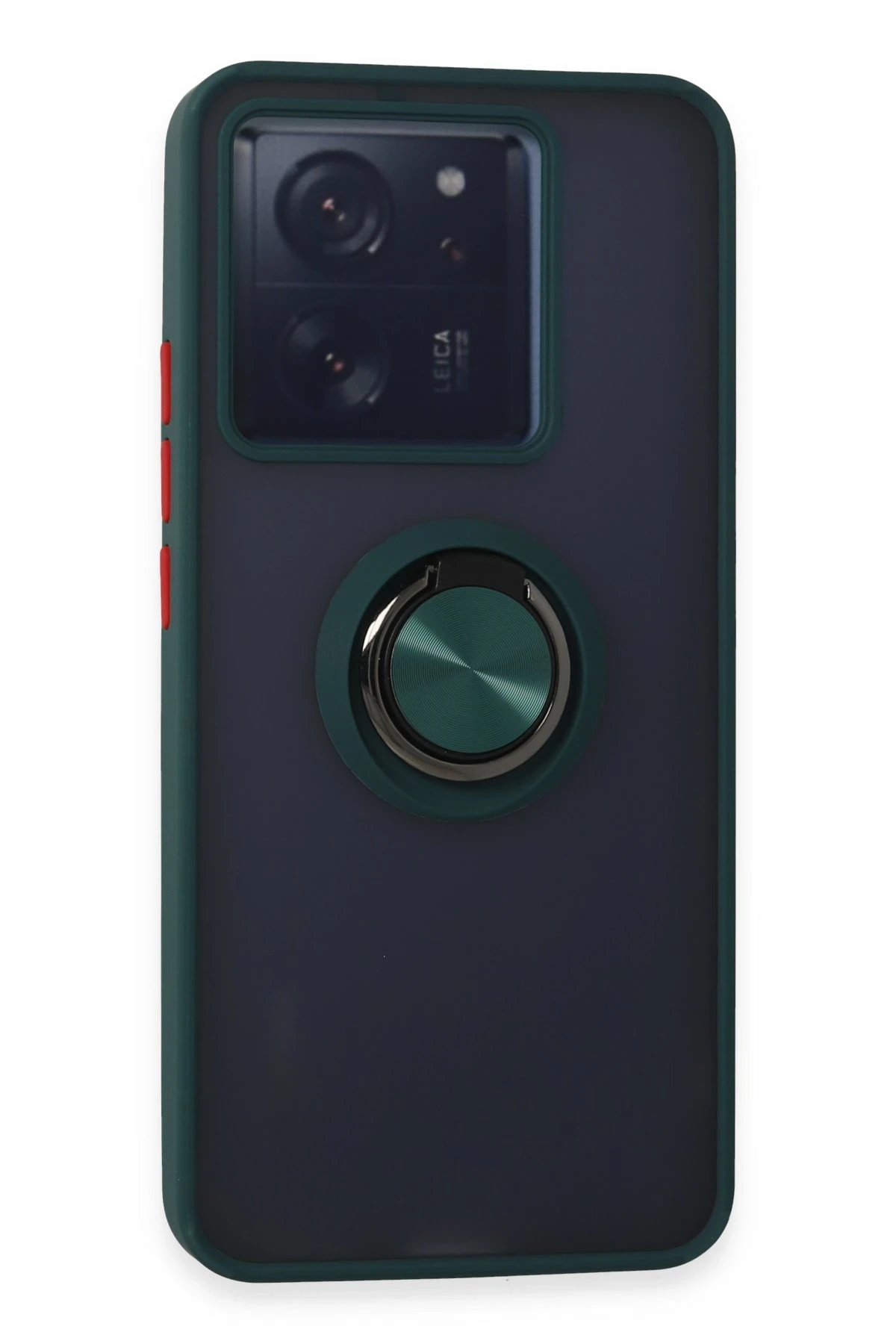 Newface Xiaomi Mi 13T Kılıf Montreal Yüzüklü Silikon Kapak - Yeşil
