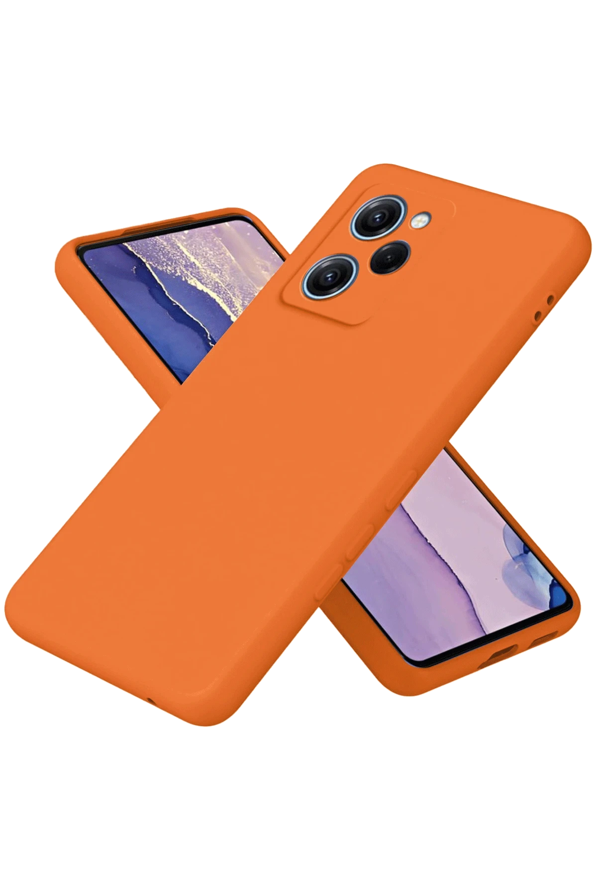 Newface Xiaomi Poco X5 Pro 5G Nano içi Kadife Silikon - Turuncu