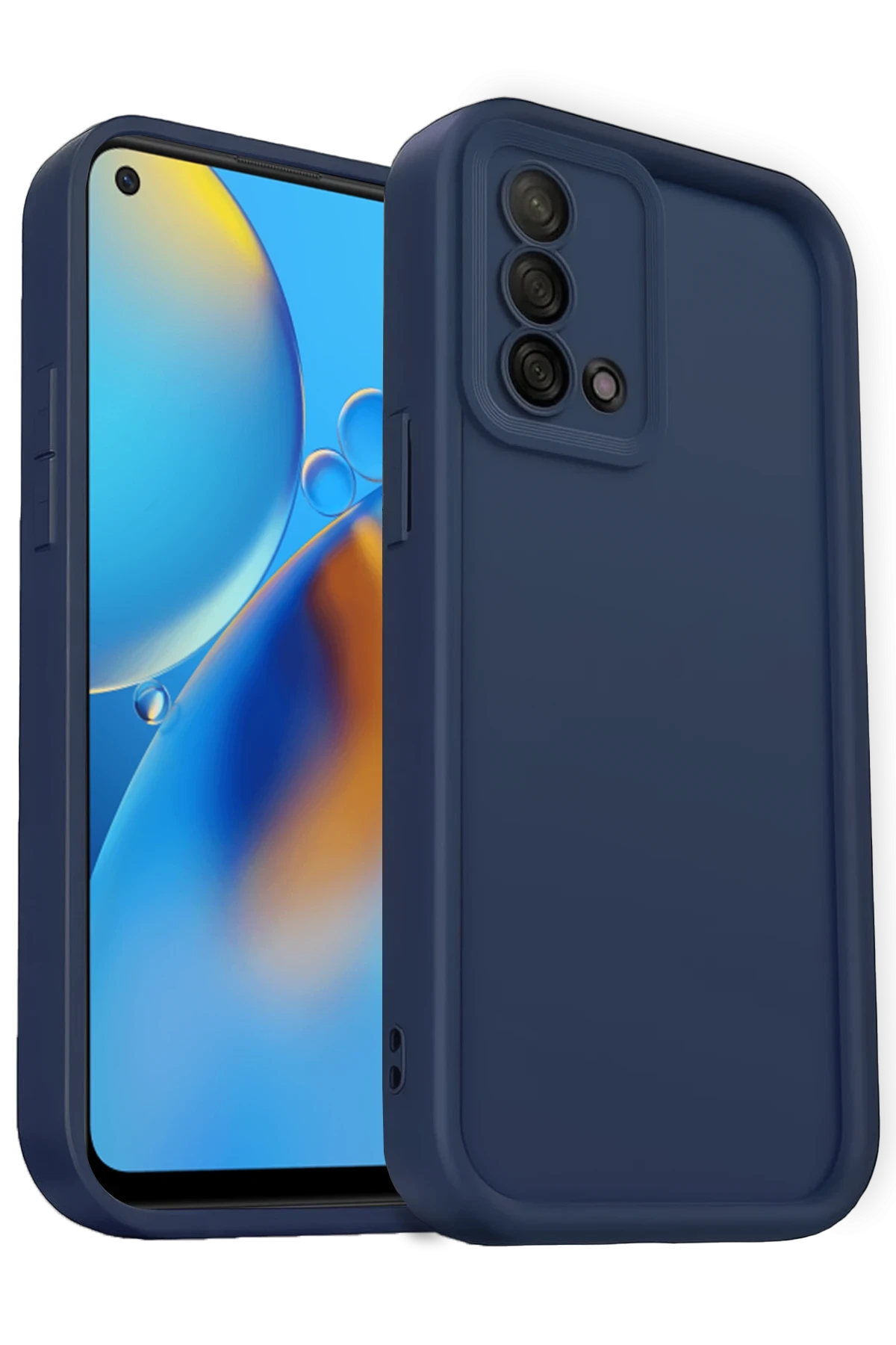 Newface Oppo A74 4G Kılıf Viera Silikon - Lacivert
