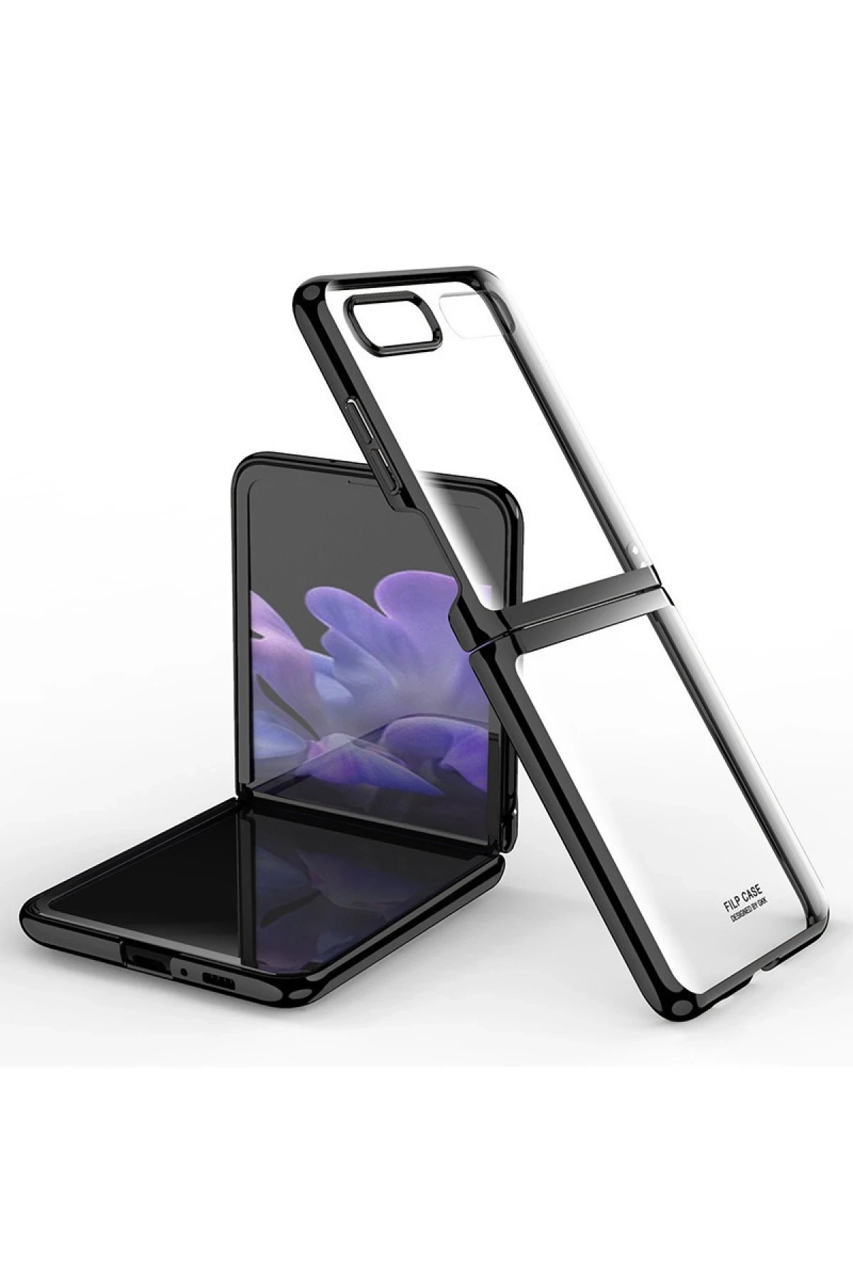 Newface Samsung Galaxy Z Flip 3 Kılıf Fold Element Kapak - Siyah