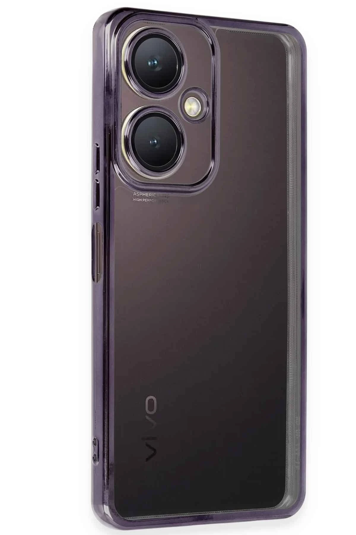 Newface Vivo Y27 Kılıf Razer Lensli Silikon - Mor