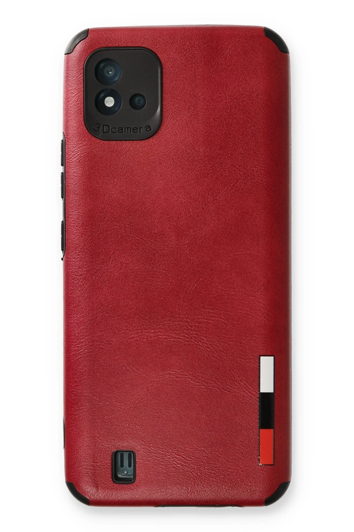 Newface Realme C11 2021 Kılıf Loop Deri Silikon - Kırmızı