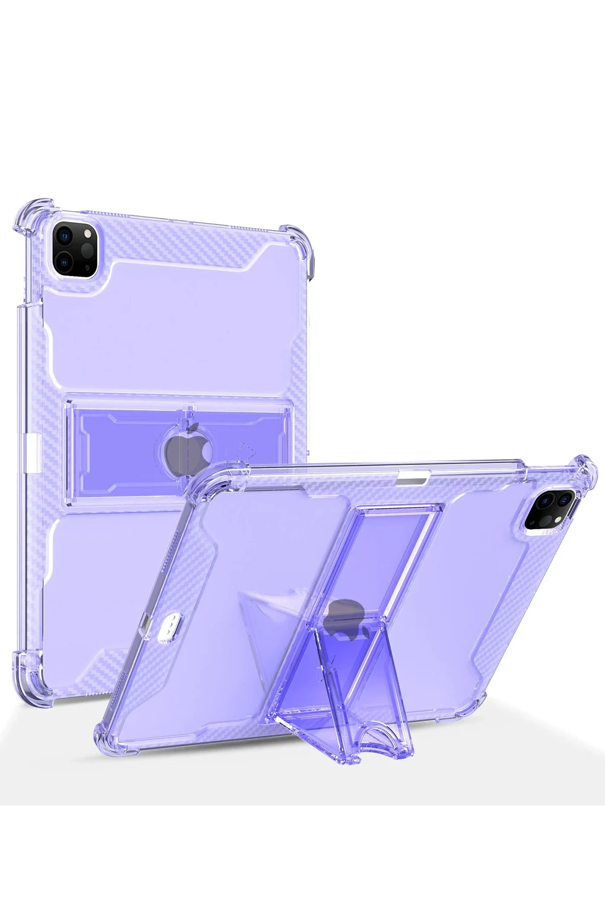 Newface iPad 2022 10.9 (10.nesil) Kılıf Anti Şeffaf Standlı Tablet Silikon - Lila