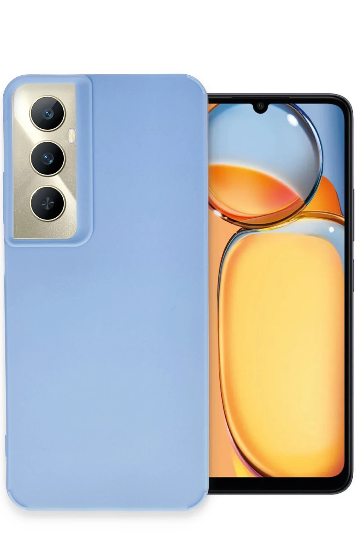 Newface Realme C65 Kılıf Petro Silikon - Mavi