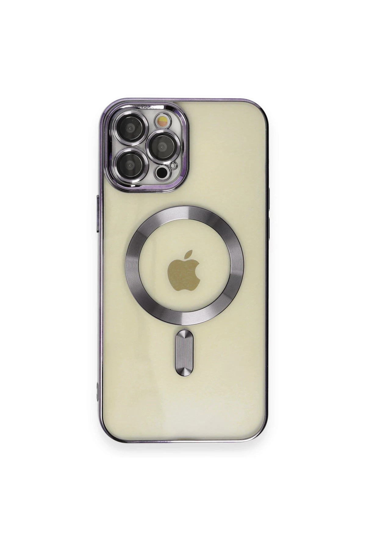 Newface iPhone 12 Pro Max Kılıf Kross Magneticsafe Kapak - Mor