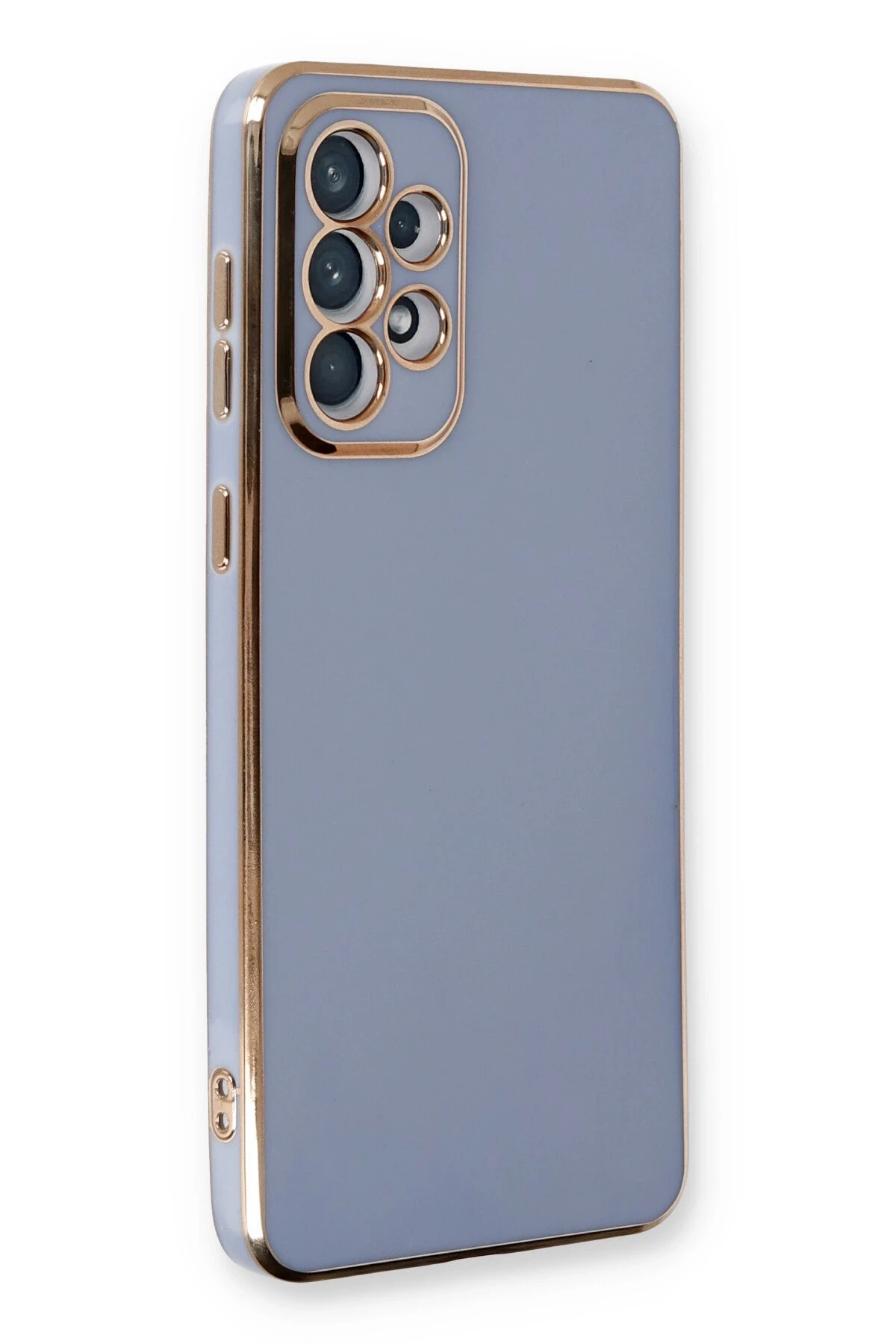 Newface Samsung Galaxy A33 5G Kılıf Volet Silikon - Mavi