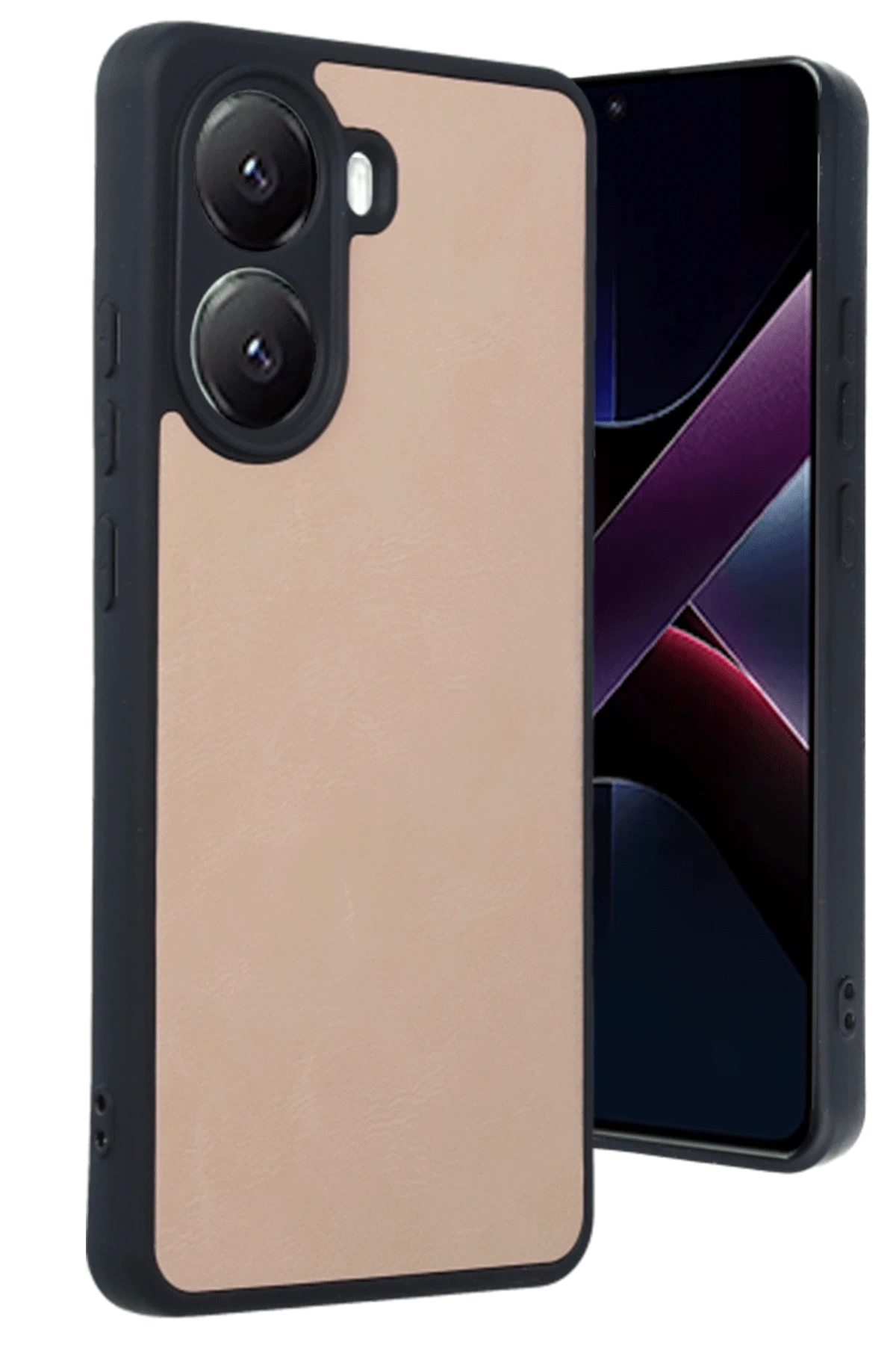 Newface Xiaomi Poco X7 Pro Kılıf Aras Deri Kapak - Pudra