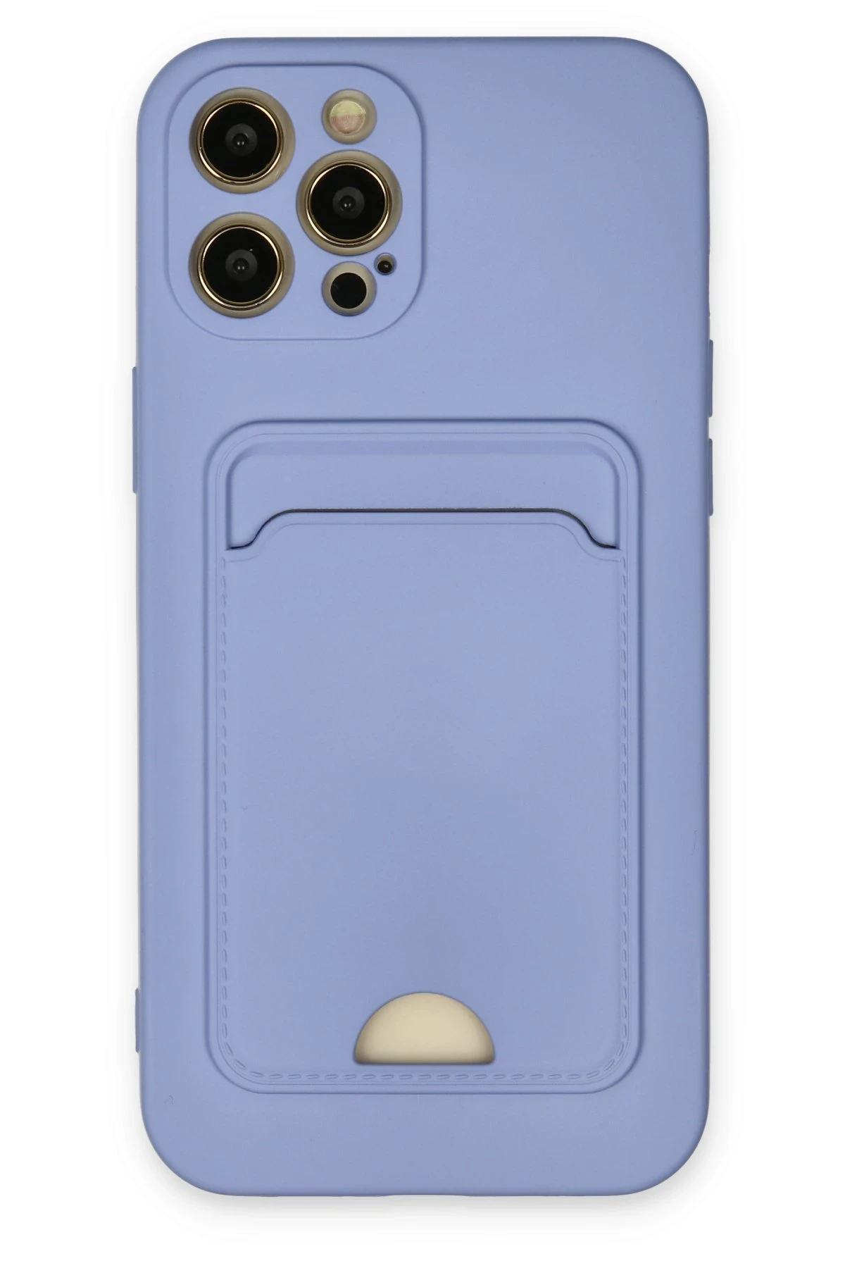 Newface iPhone 12 Pro Max Kılıf Kelvin Kartvizitli Silikon - Lila