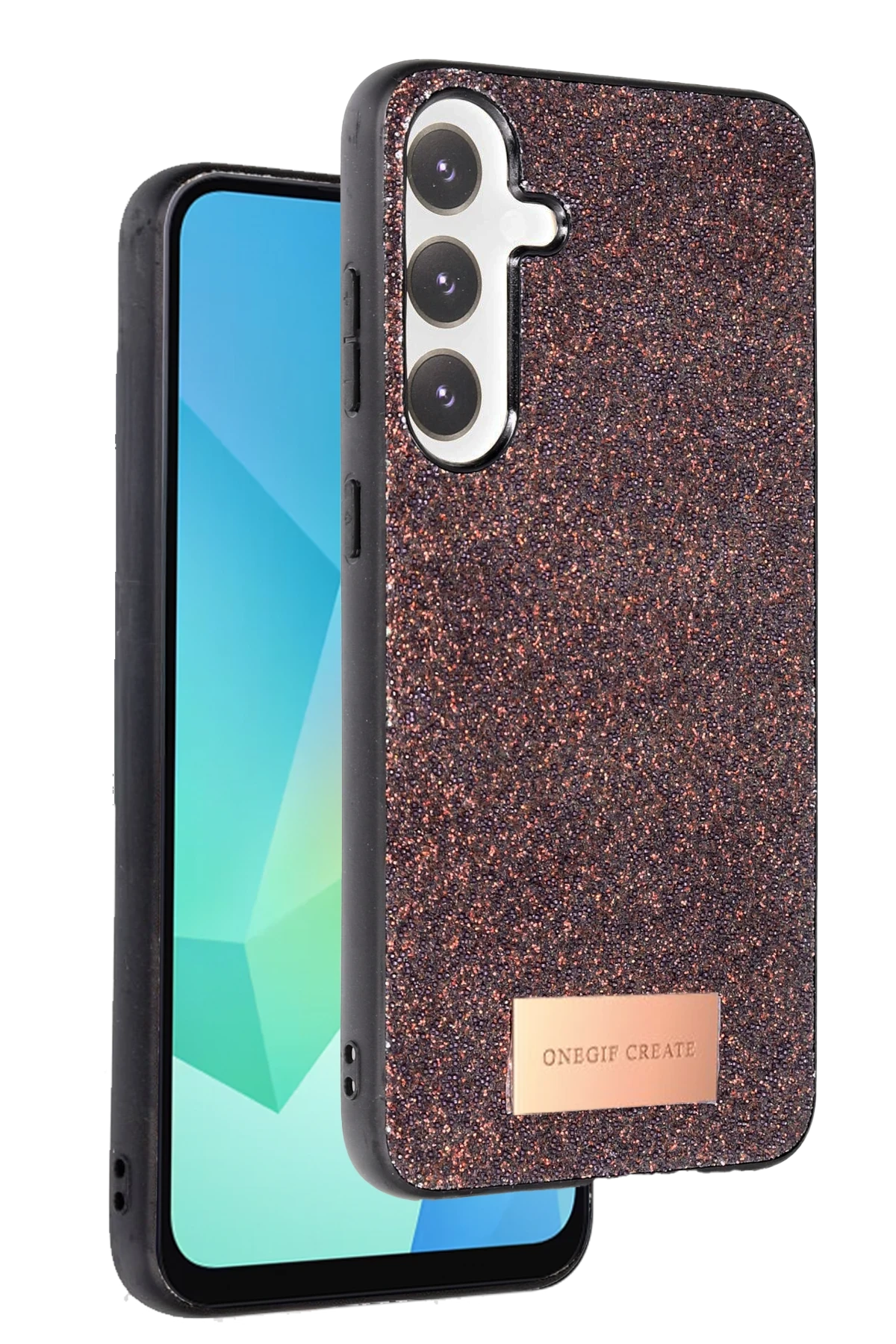 Onegif Samsung Galaxy A26 Bright Simli Kapak - Derin Mor