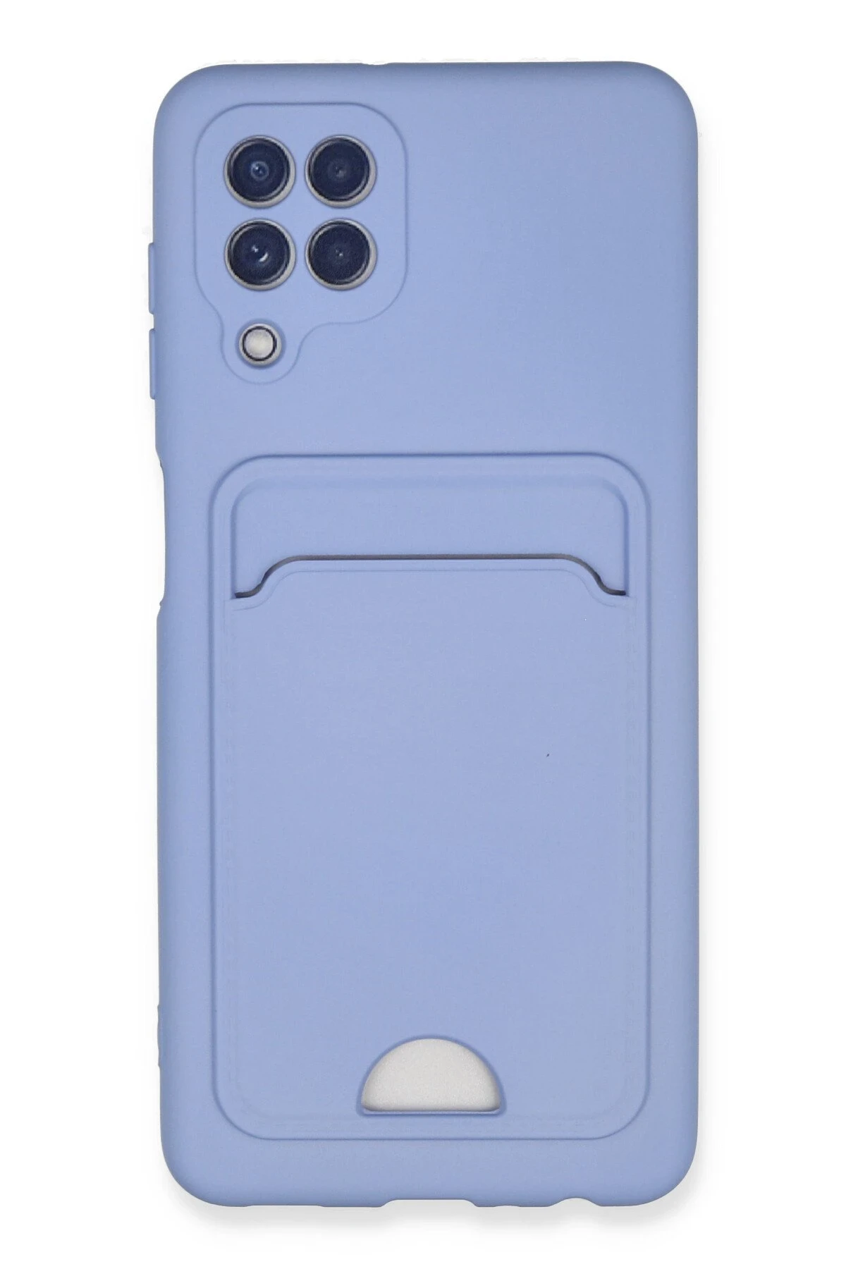 Newface Samsung Galaxy A22 Kılıf Kelvin Kartvizitli Silikon - Lila