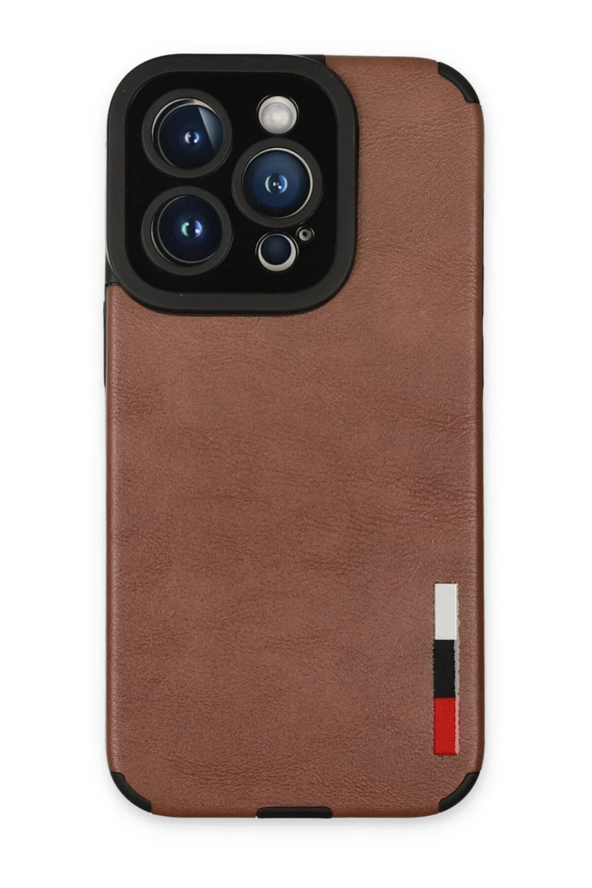 Newface iPhone 14 Pro Kılıf Loop Deri Silikon - Kahverengi