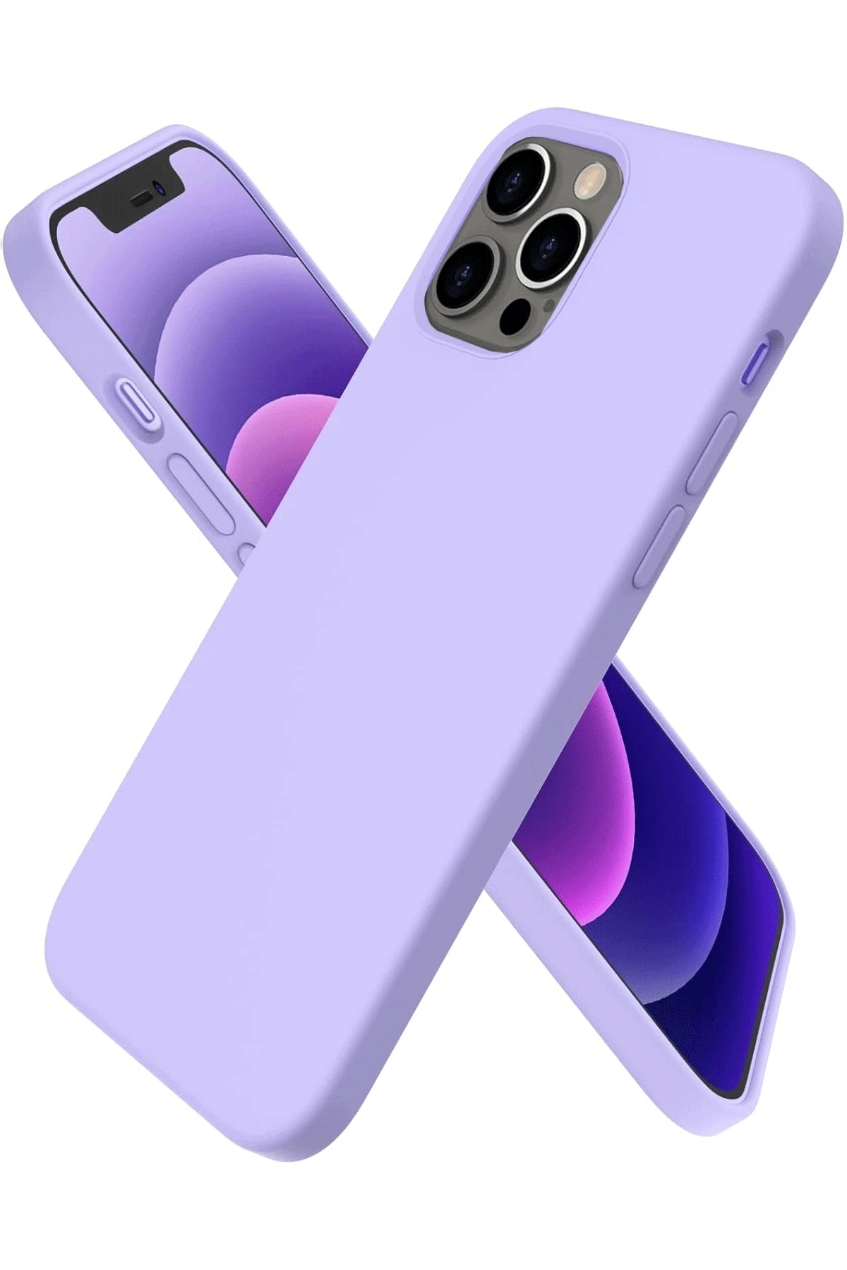 Newface iPhone 12 Pro Kılıf First Silikon - Lila