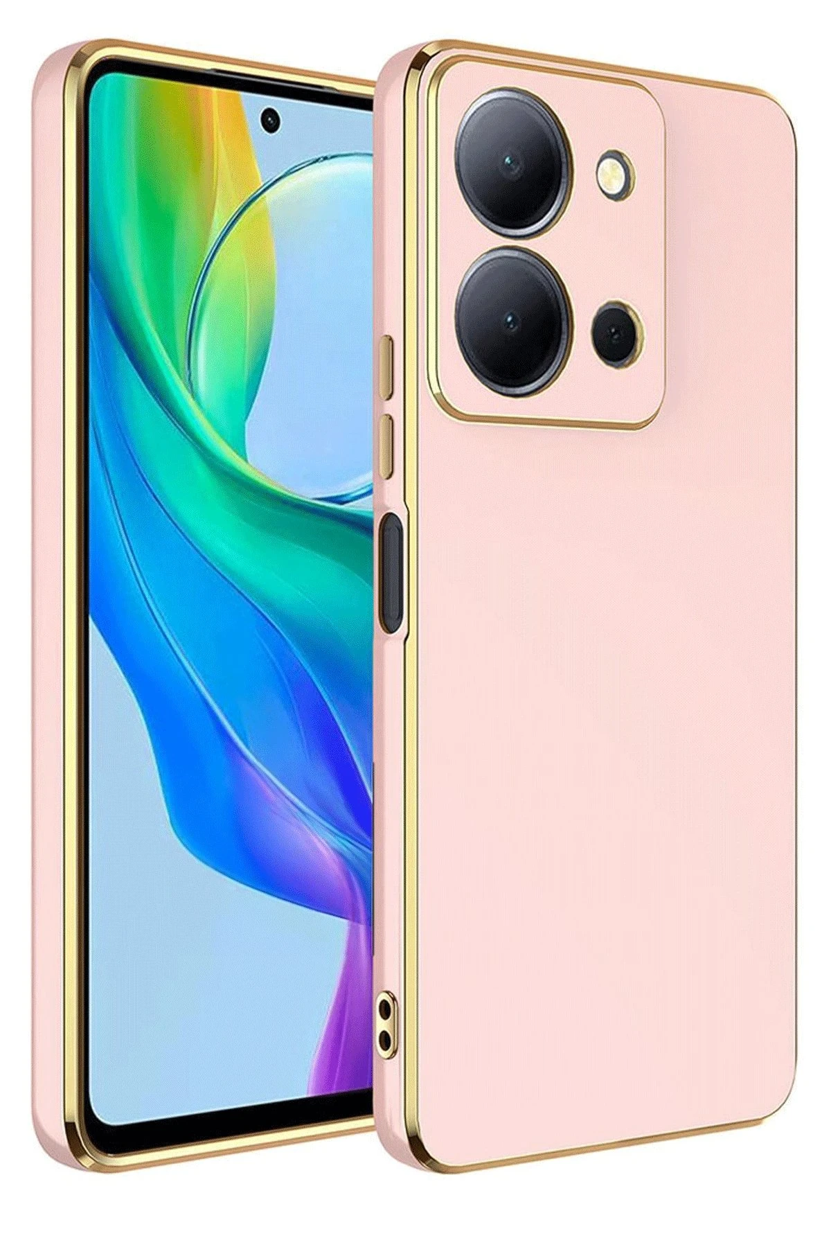 Newface Vivo Y36 Kılıf Volet Silikon - Pembe