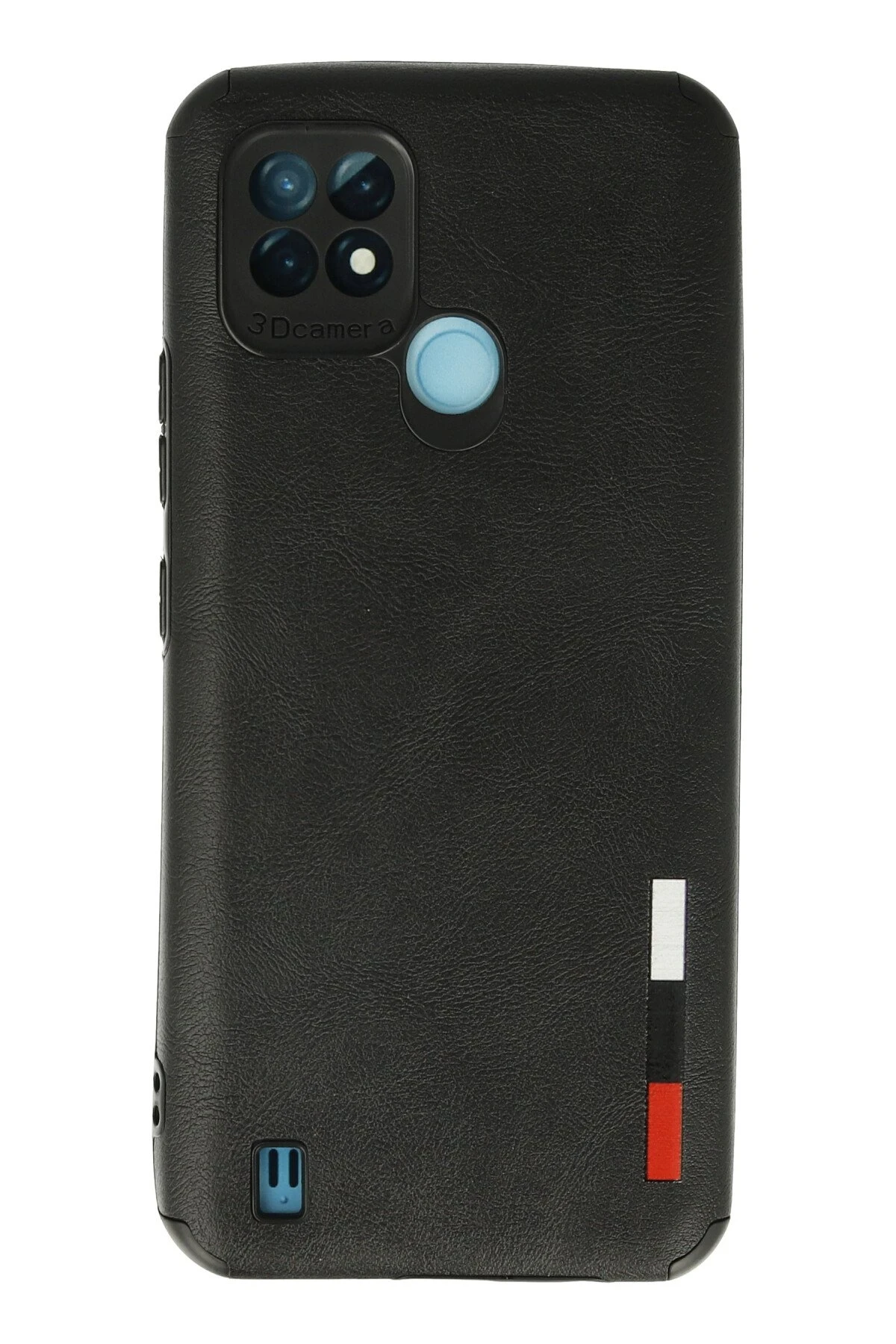 Newface Realme C21 Kılıf Loop Deri Silikon - Siyah
