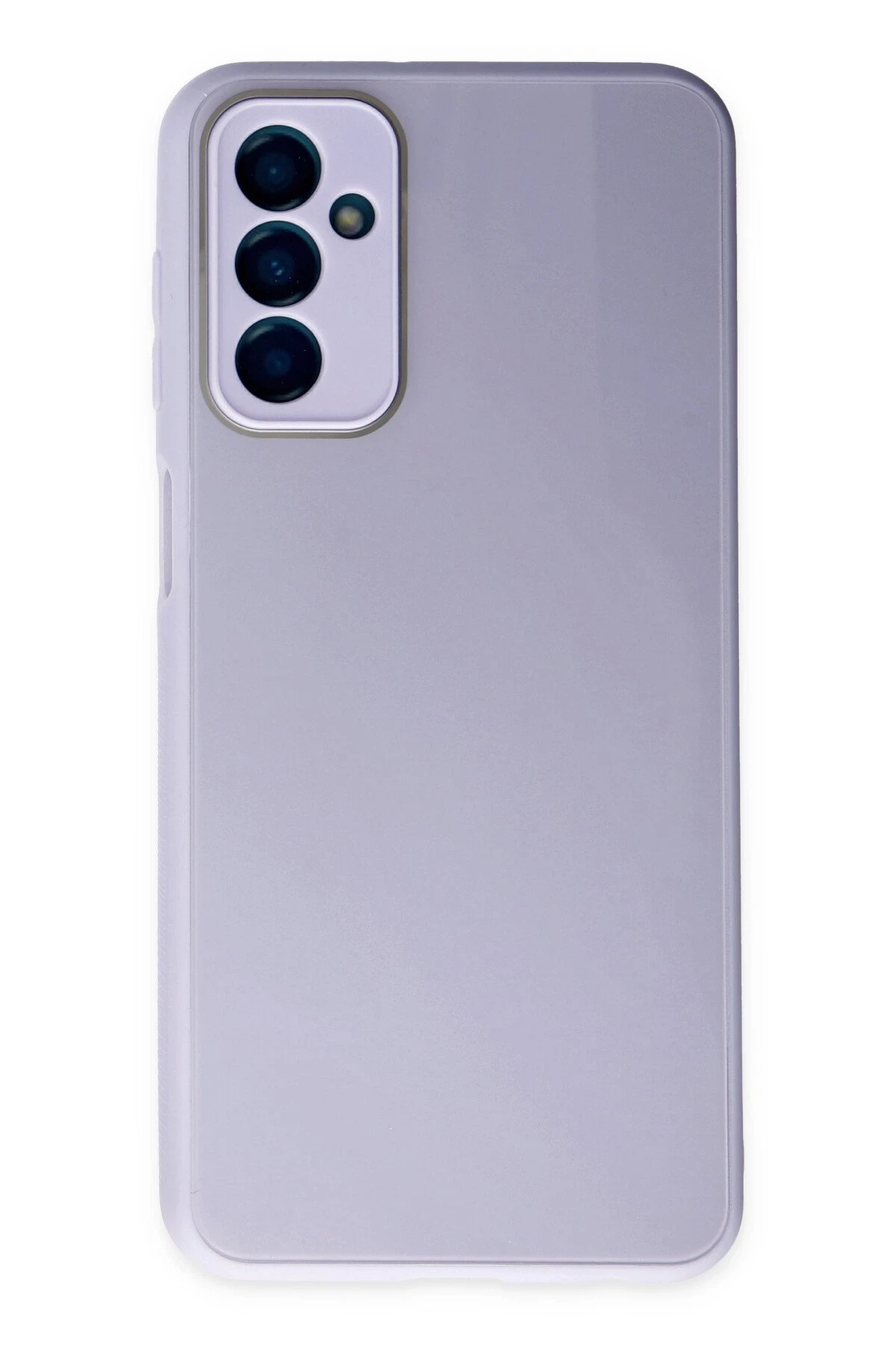 Newface Samsung Galaxy M23 Kılıf Glass Kapak - Lila
