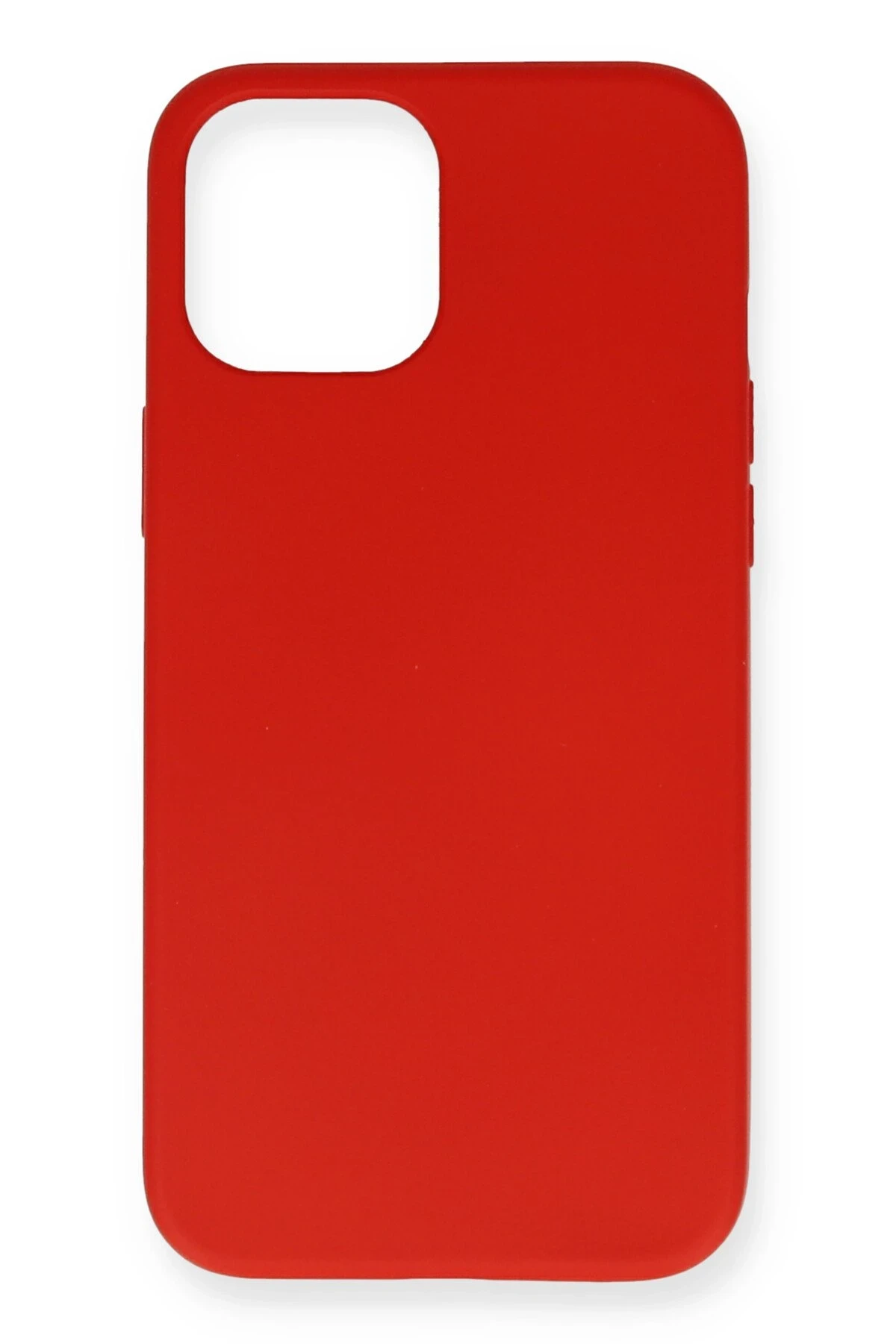 Newface iPhone 12 Pro Max Kılıf Nano içi Kadife Silikon- Kırmızı
