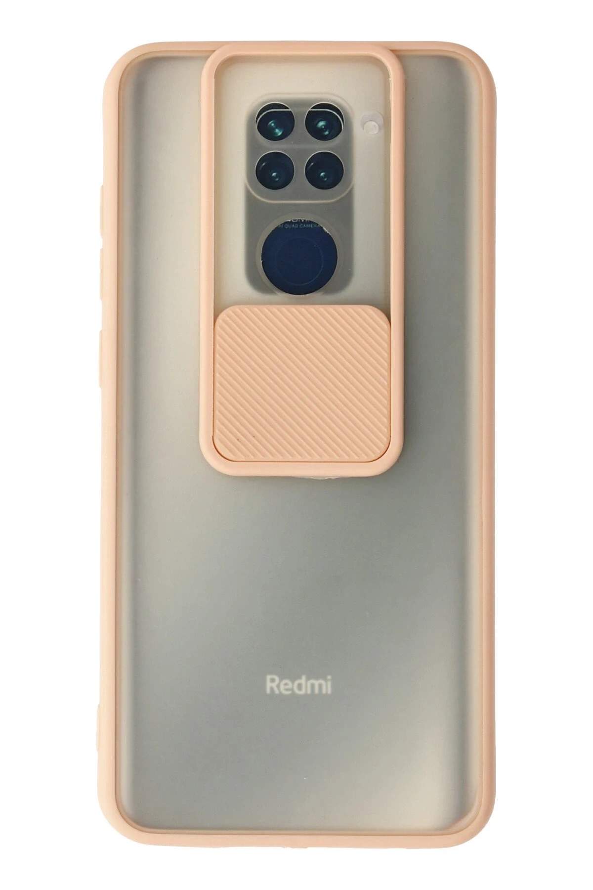 Newface Xiaomi Redmi Note 9 Kılıf Palm Buzlu Kamera Sürgülü Silikon - Pembe