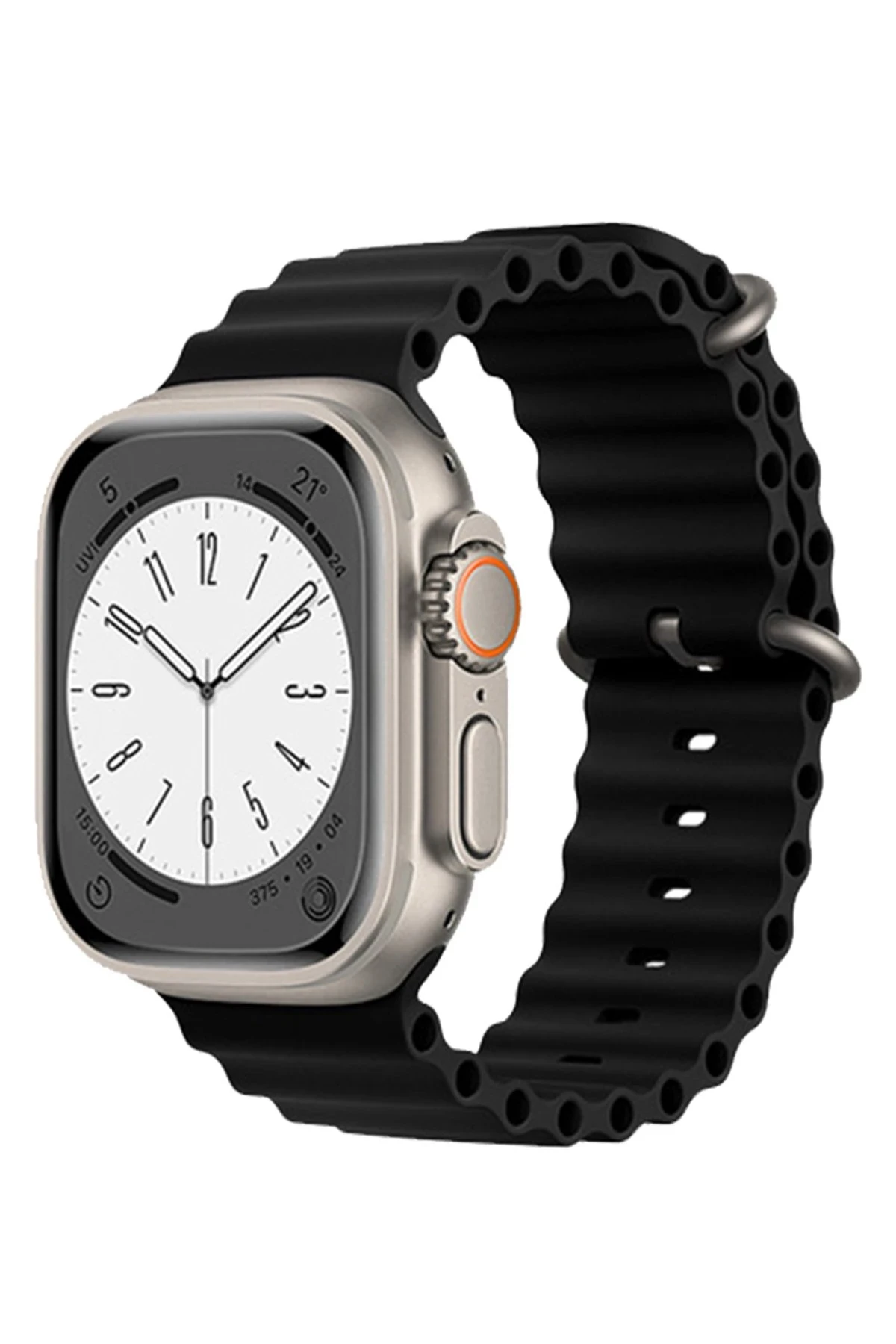 Newface Apple Watch 38mm Ocean Kordon - Siyah