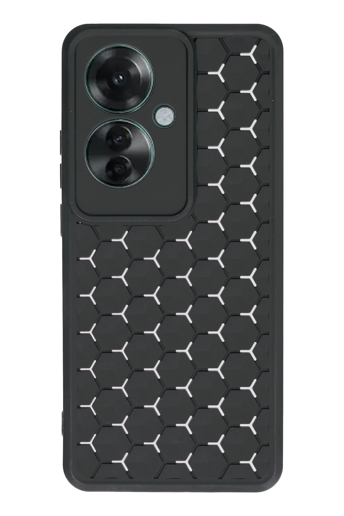 Newface Oppo Reno 11F Kılıf Petek Silikon Kapak - Siyah