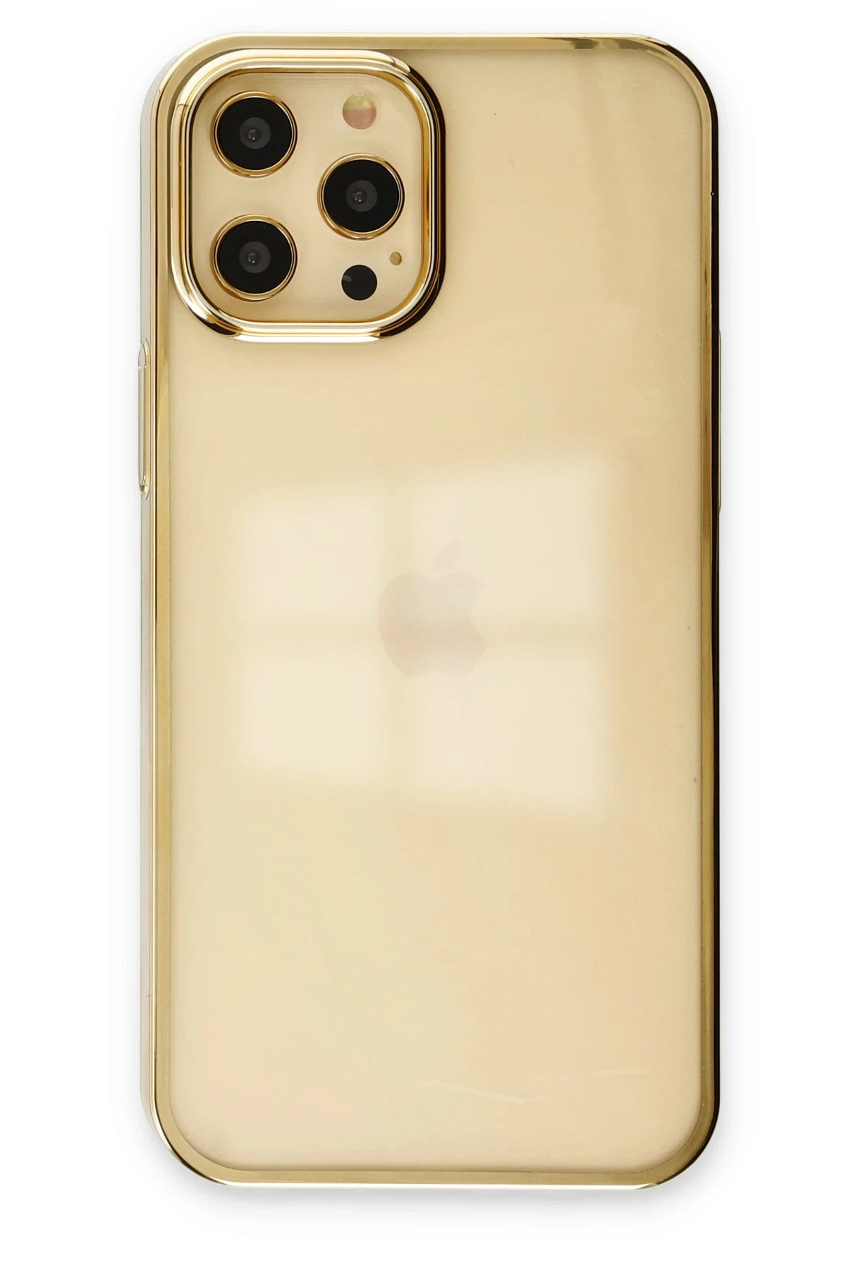 Newface iPhone 12 Pro Max Kılıf Element Silikon - Gold