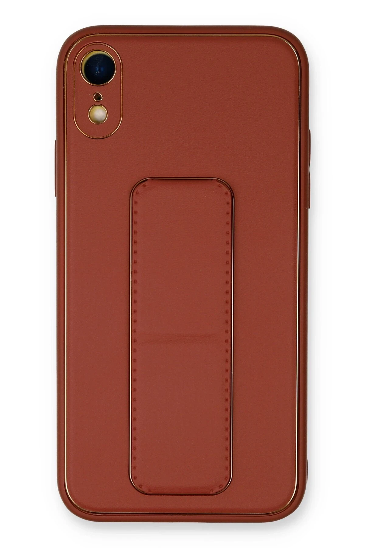 Newface iPhone XR Kılıf Coco Deri Standlı Kapak - Fuşya