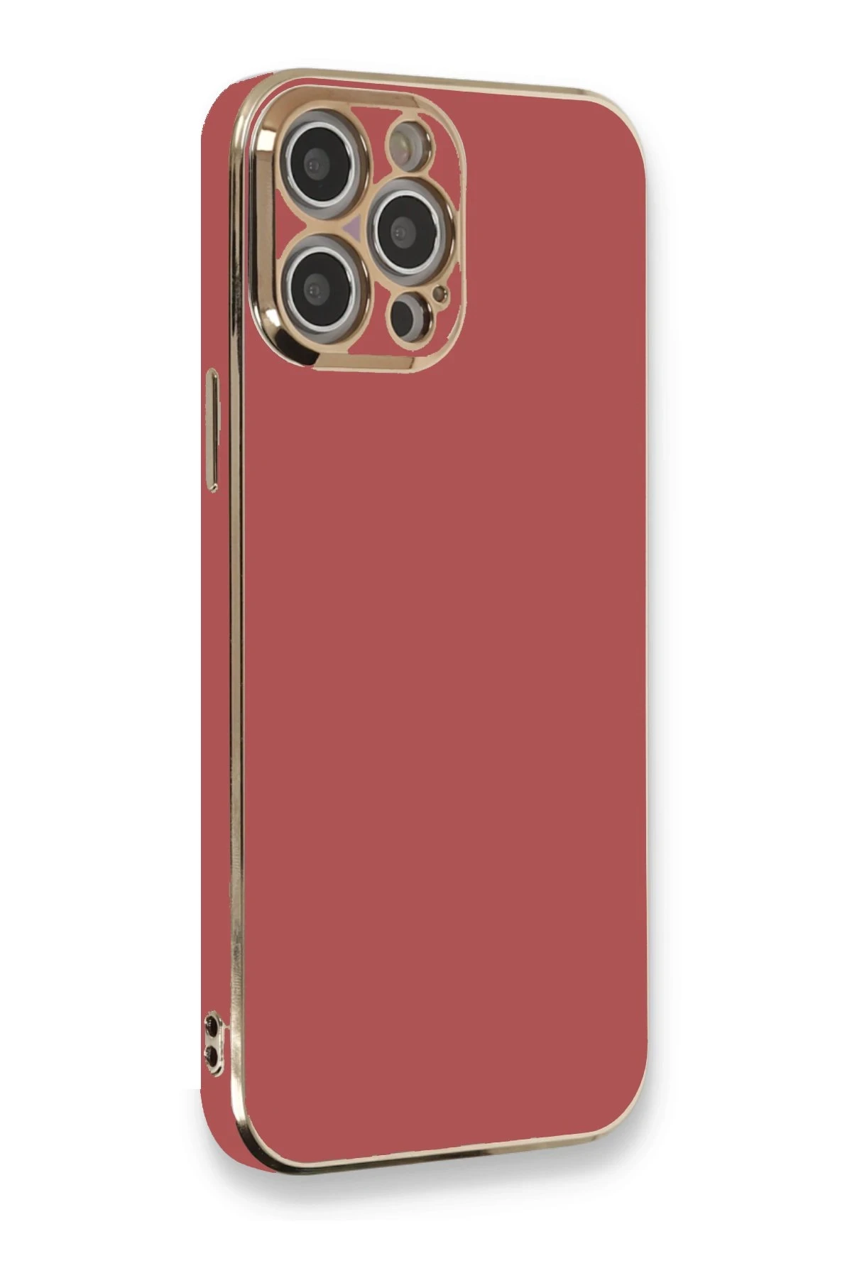 Newface iPhone 12 Pro Max Kılıf Volet Silikon - Kırmızı