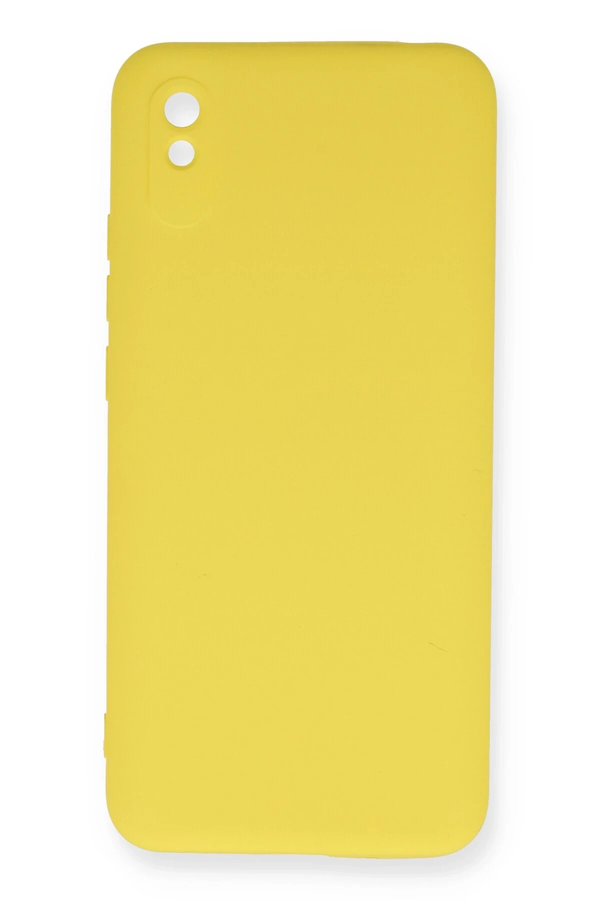 Newface Xiaomi Redmi 9A Kılıf Nano içi Kadife Silikon - Sarı