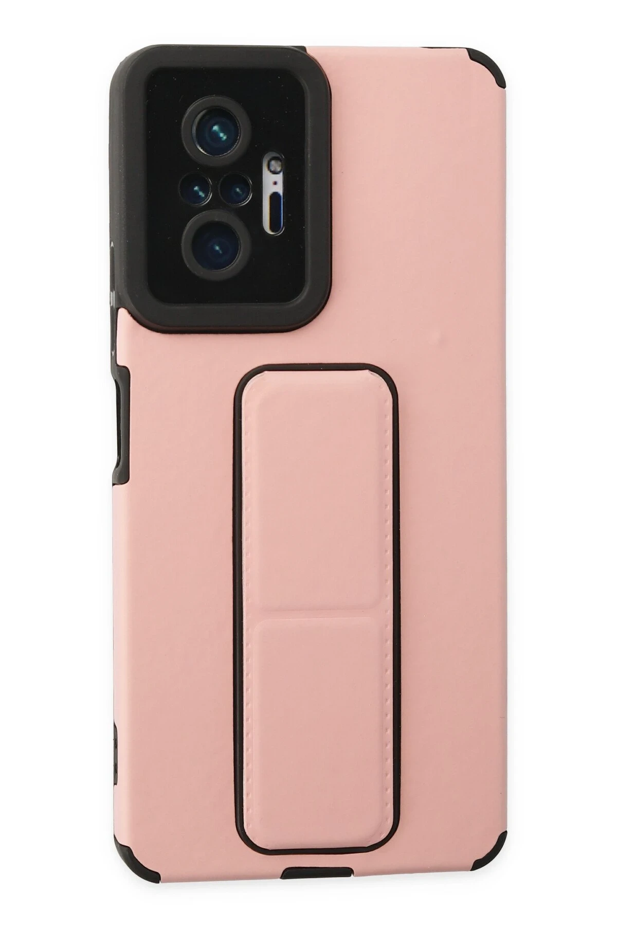 Newface Xiaomi Redmi Note 10 Pro Kılıf Mega Standlı Silikon - Pudra