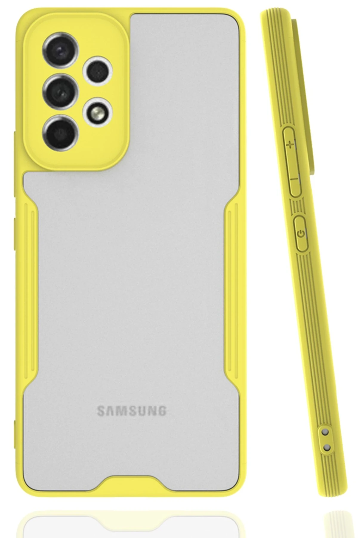 Newface Samsung Galaxy A33 5G Kılıf Platin Silikon - Sarı