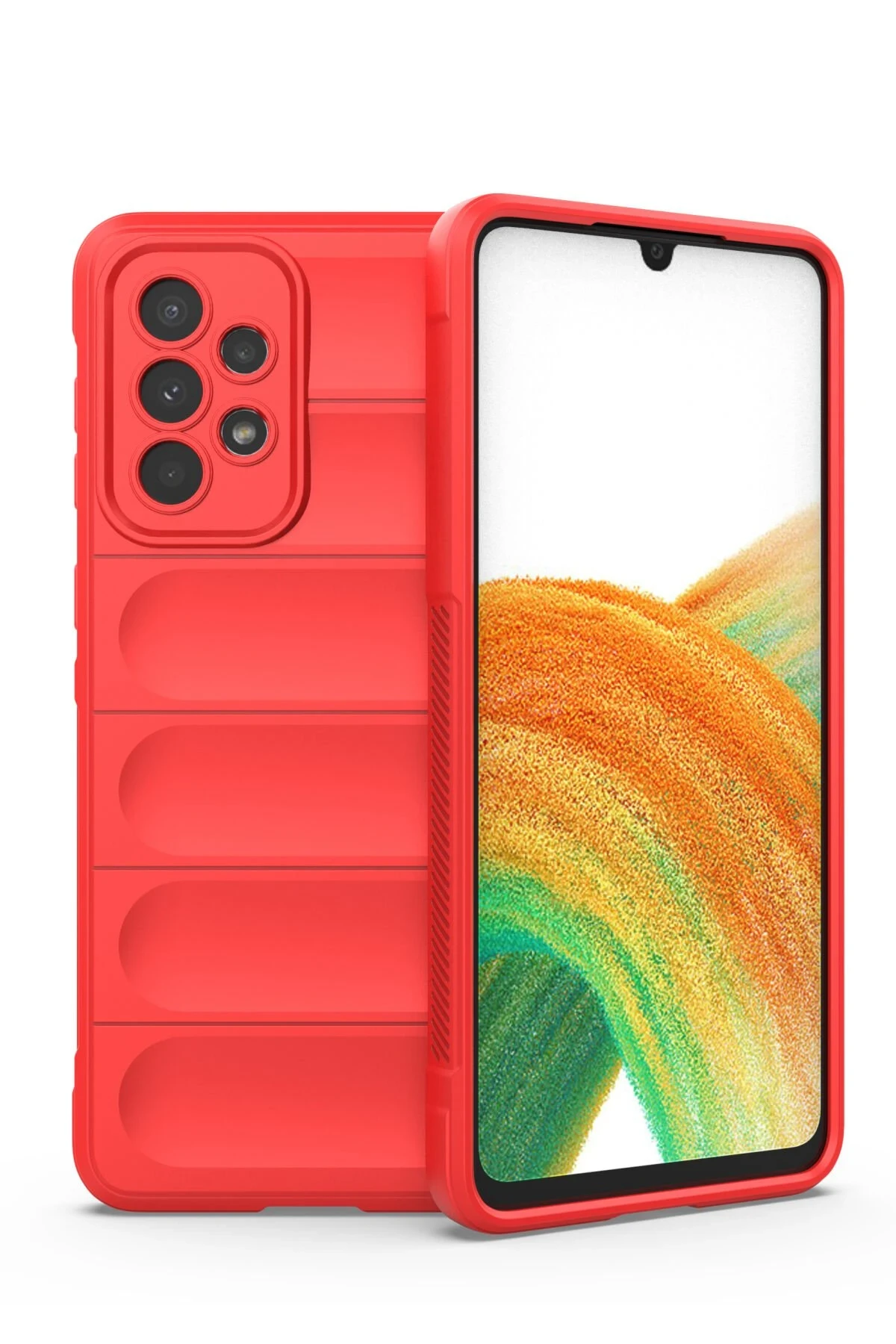 Newface Samsung Galaxy A33 5G Kılıf Optimum Silikon - Kırmızı
